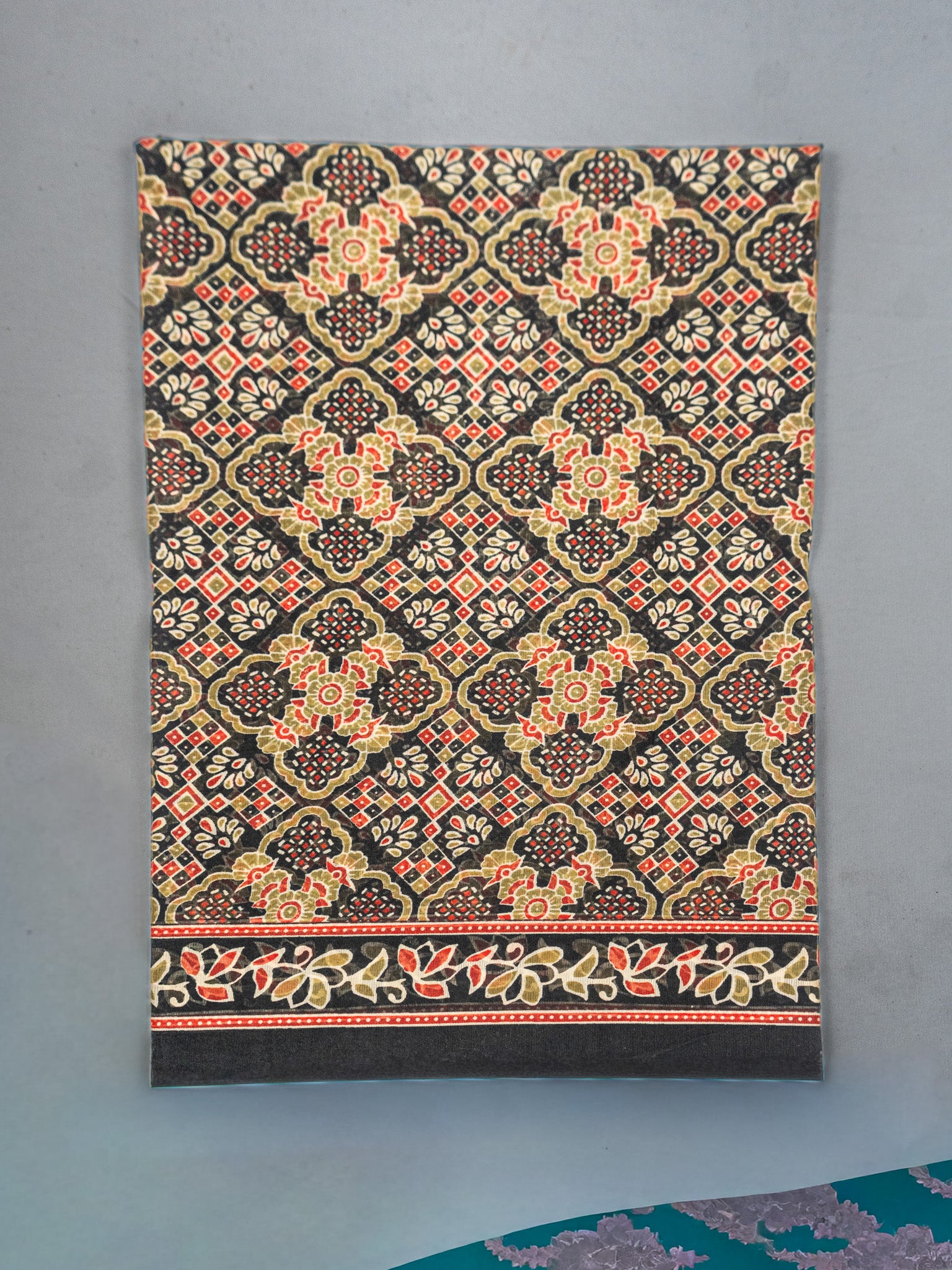 Kalamkari indo cotton saree