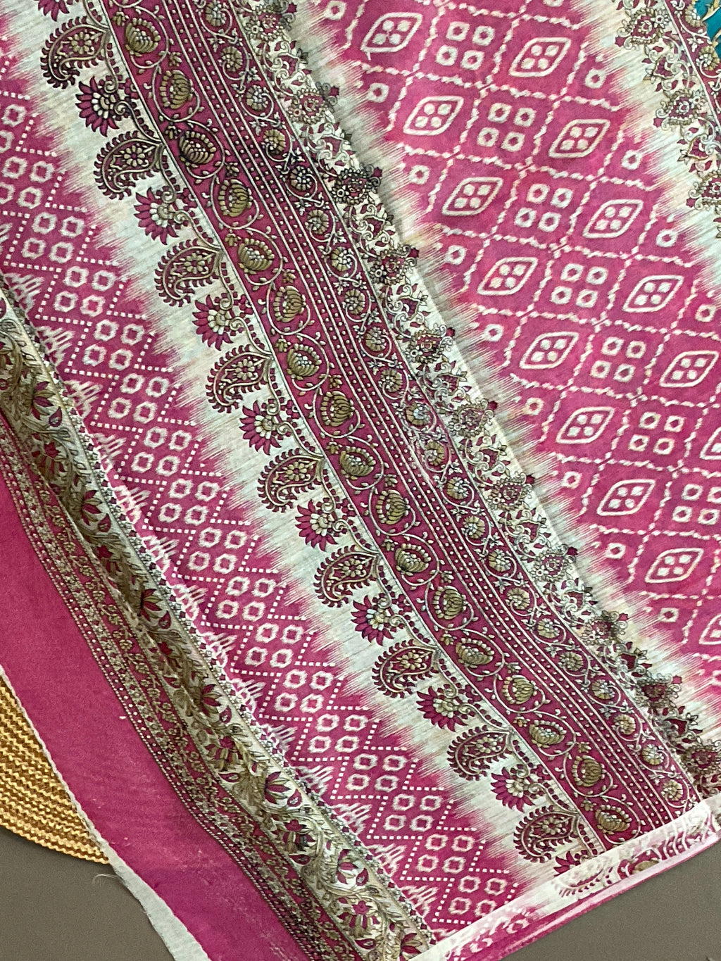 Light Blue Kalamkari Floral Printed Cotton Saree with Blouse