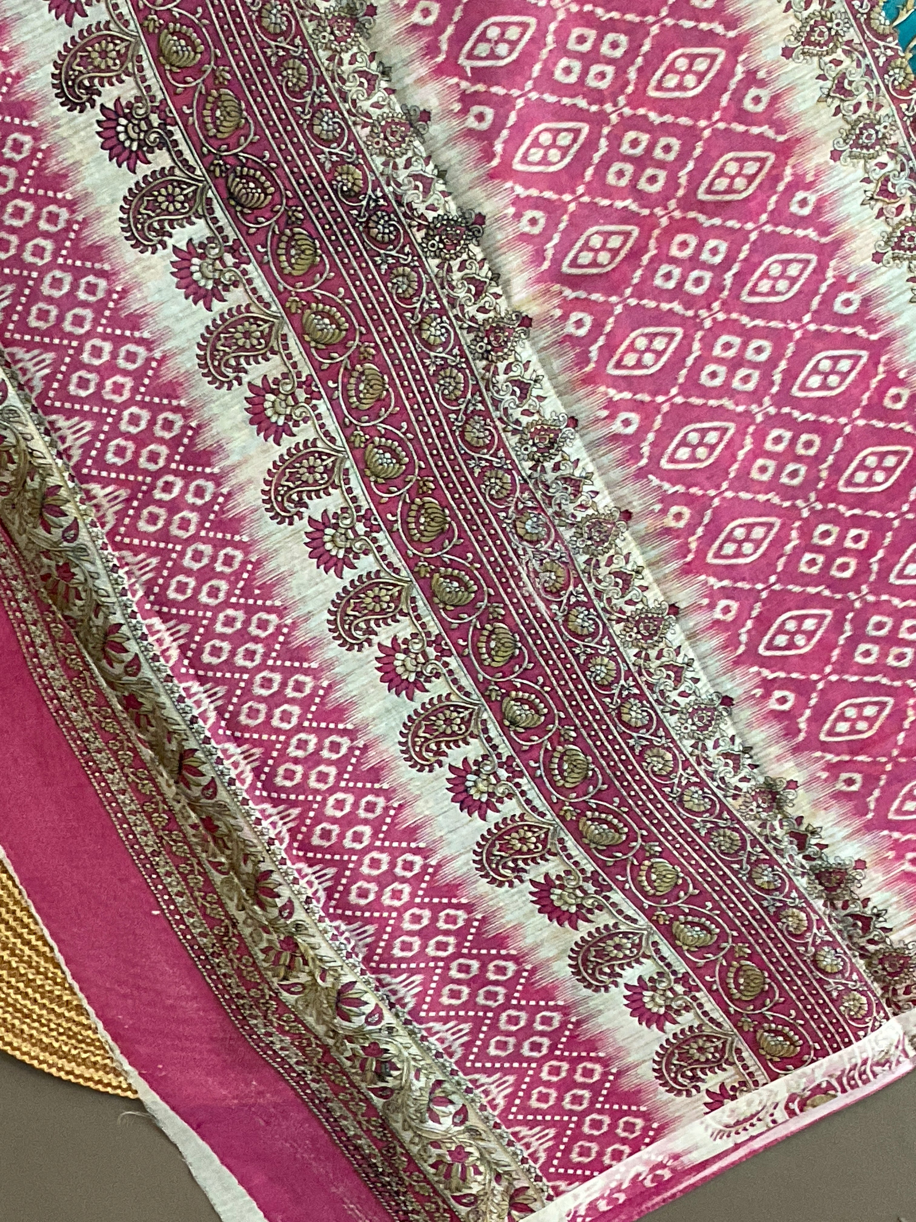 Light Blue Kalamkari Floral Printed Cotton Saree with Blouse