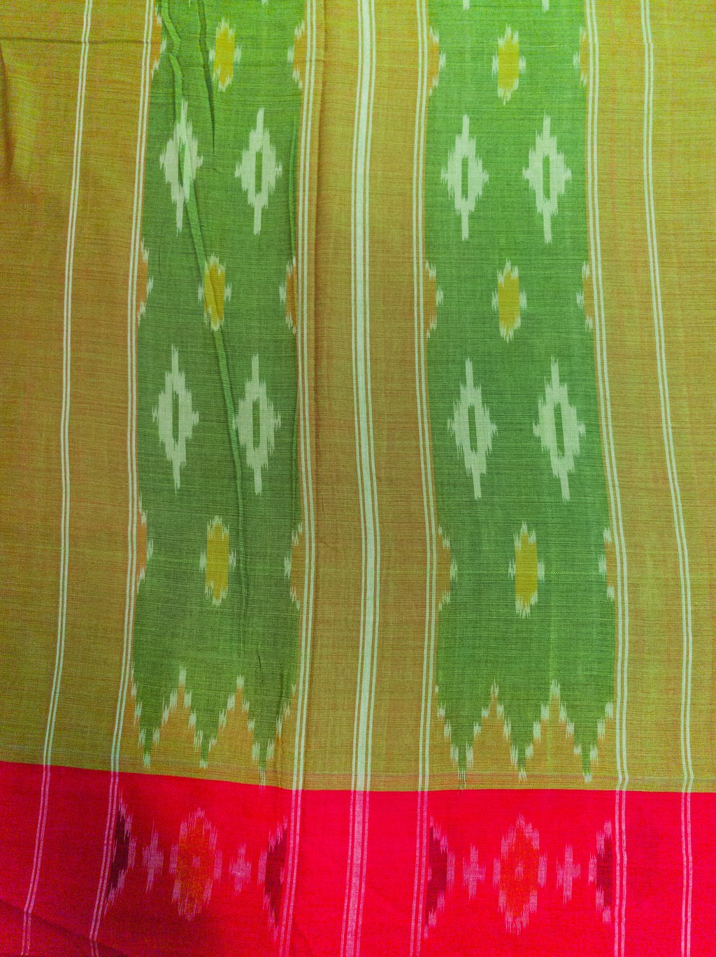 Deep Green Pochampally Cotton Saree