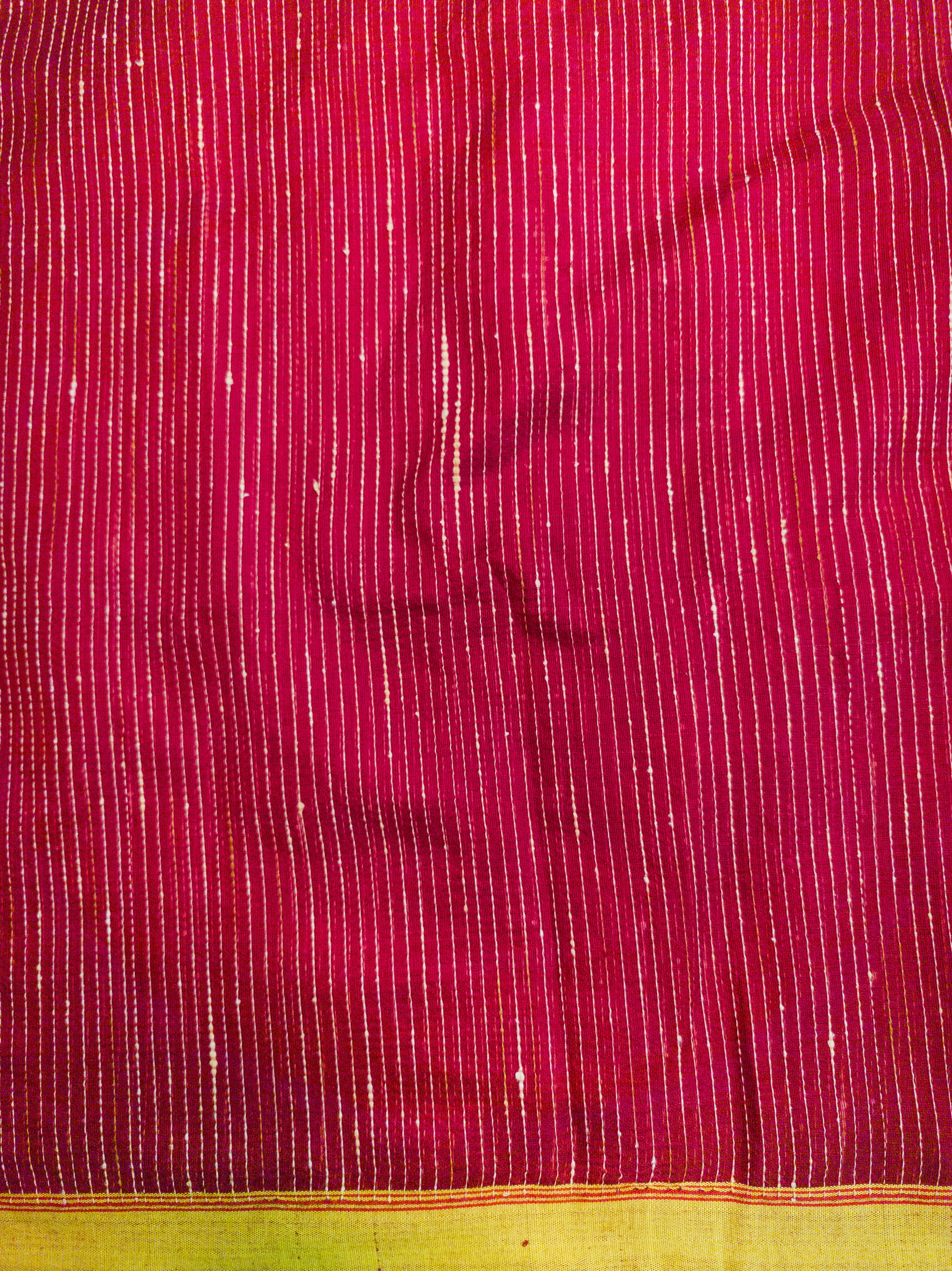Red Handwork Cotton Saree