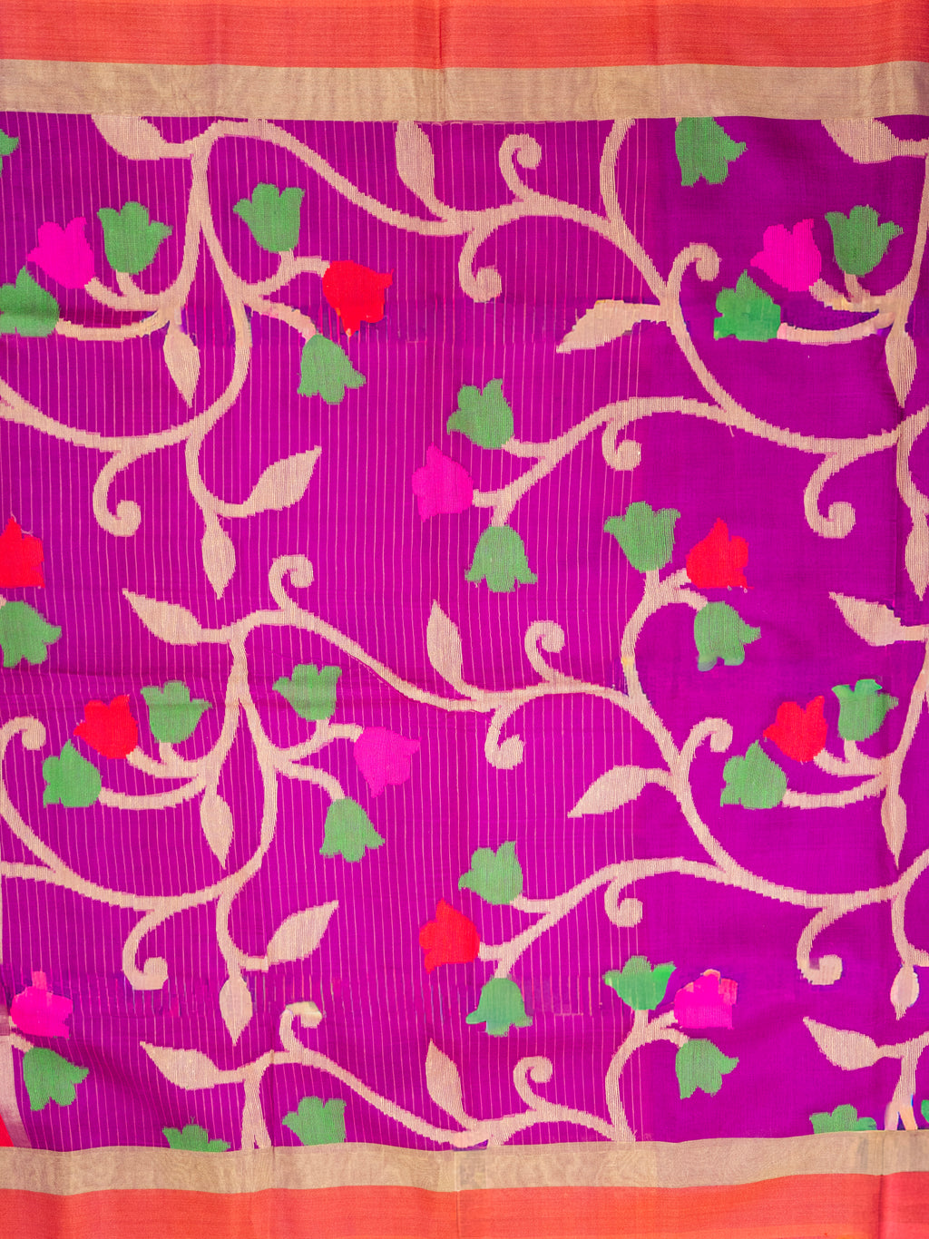Pink Uppada Floral Silk Saree