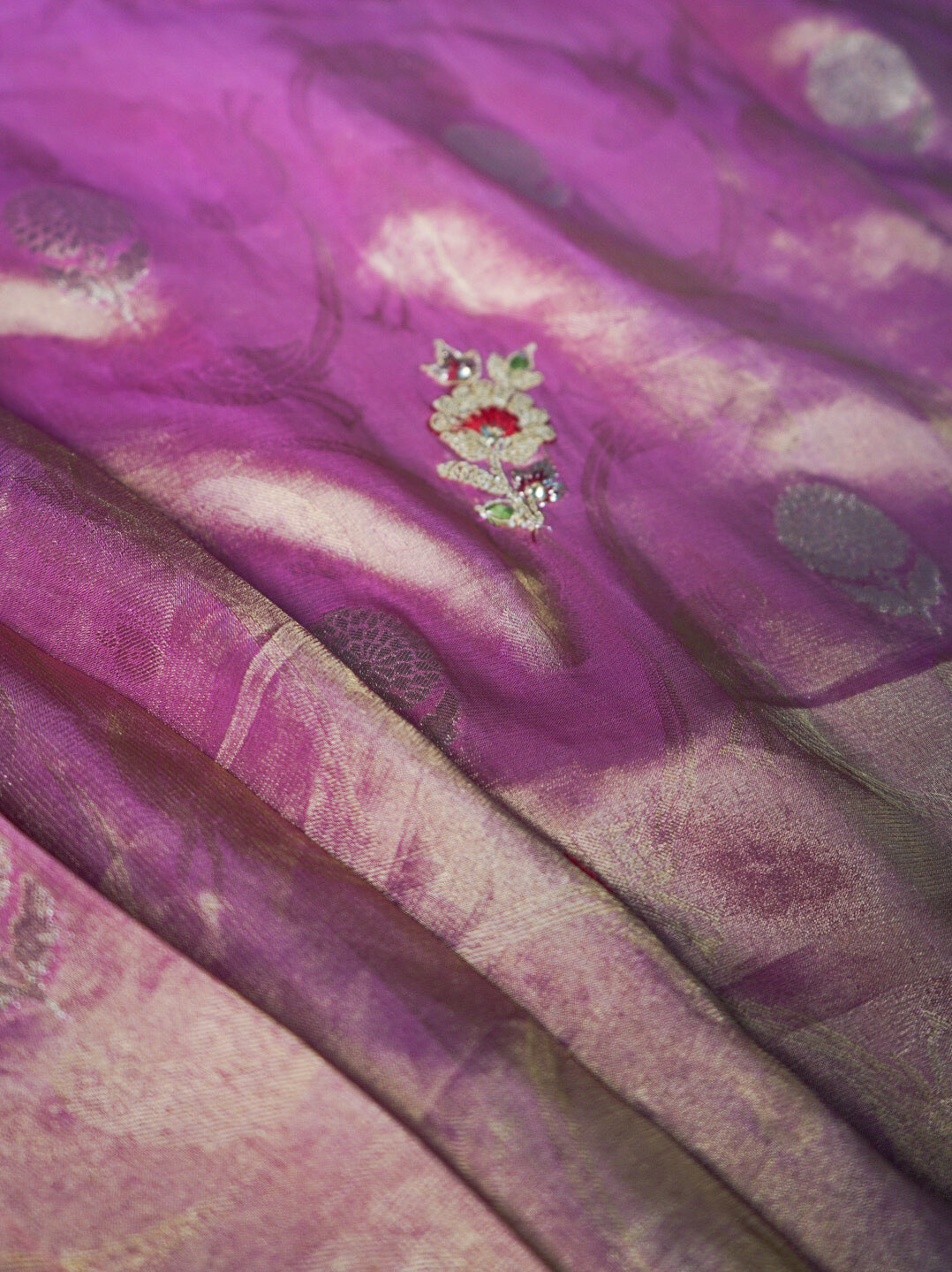 Pink Pure Silk Saree – Heavy Embroidery Designer Saree with Designer Pallu & Blouse