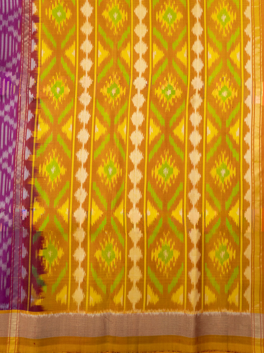 Pink Pochampally Geometric Ikat Saree