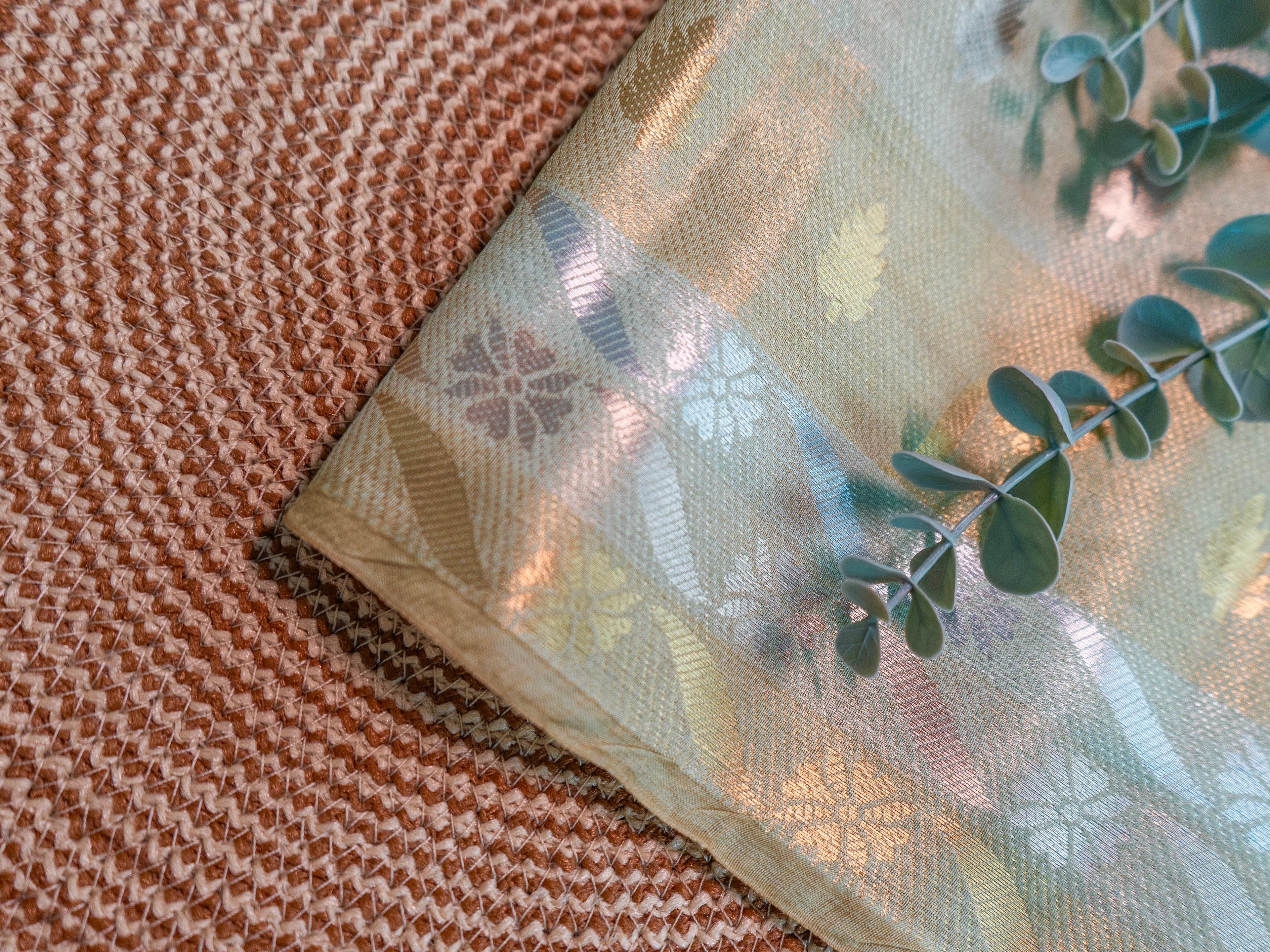 Green Pochampally Zari Cotton Saree