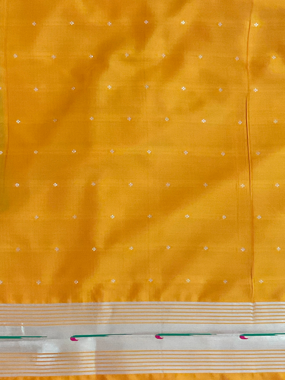 Orange Paithani silk saree for Diwali and Navratri