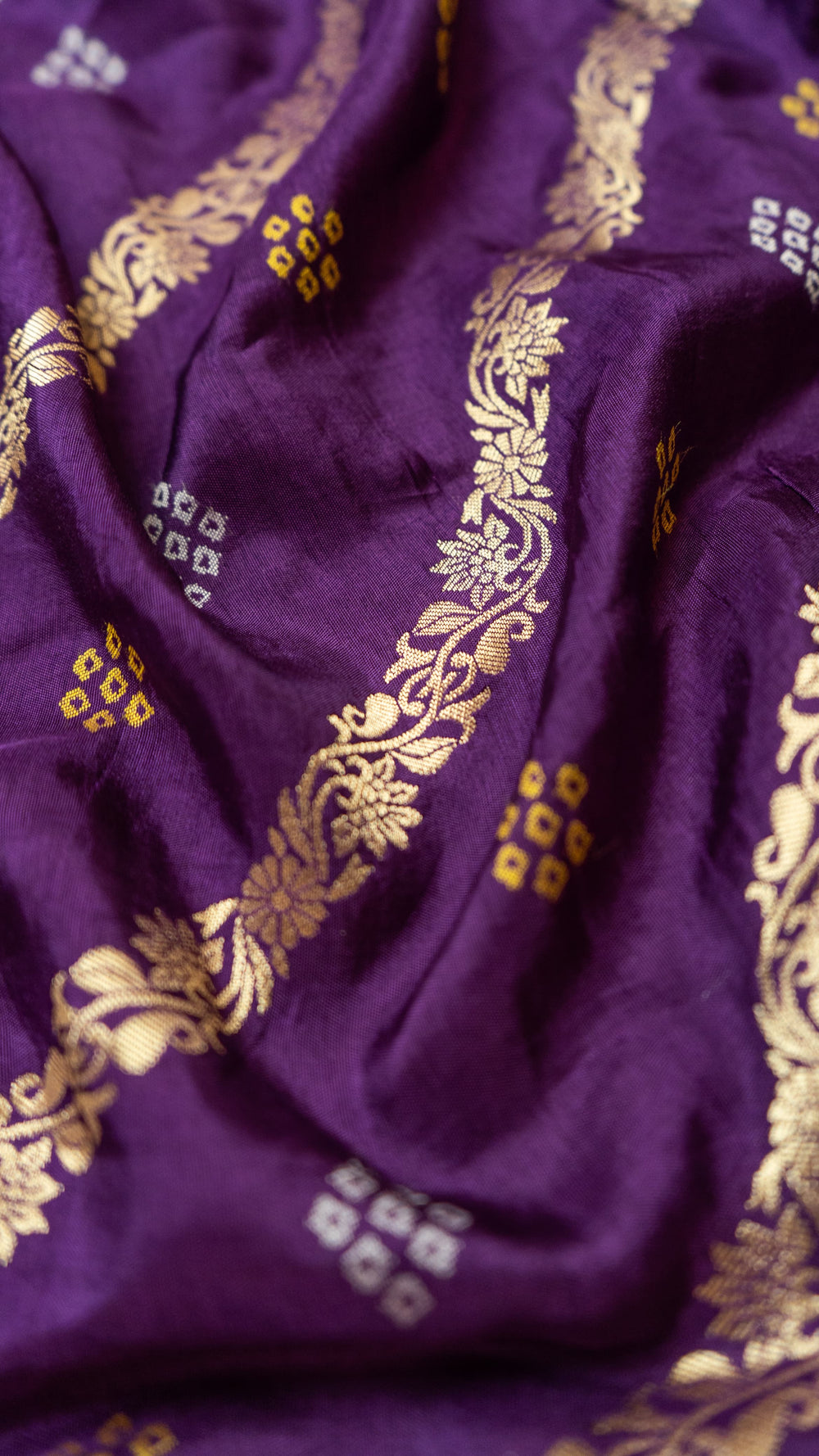 Purple handloom saree for Navaratri day 8