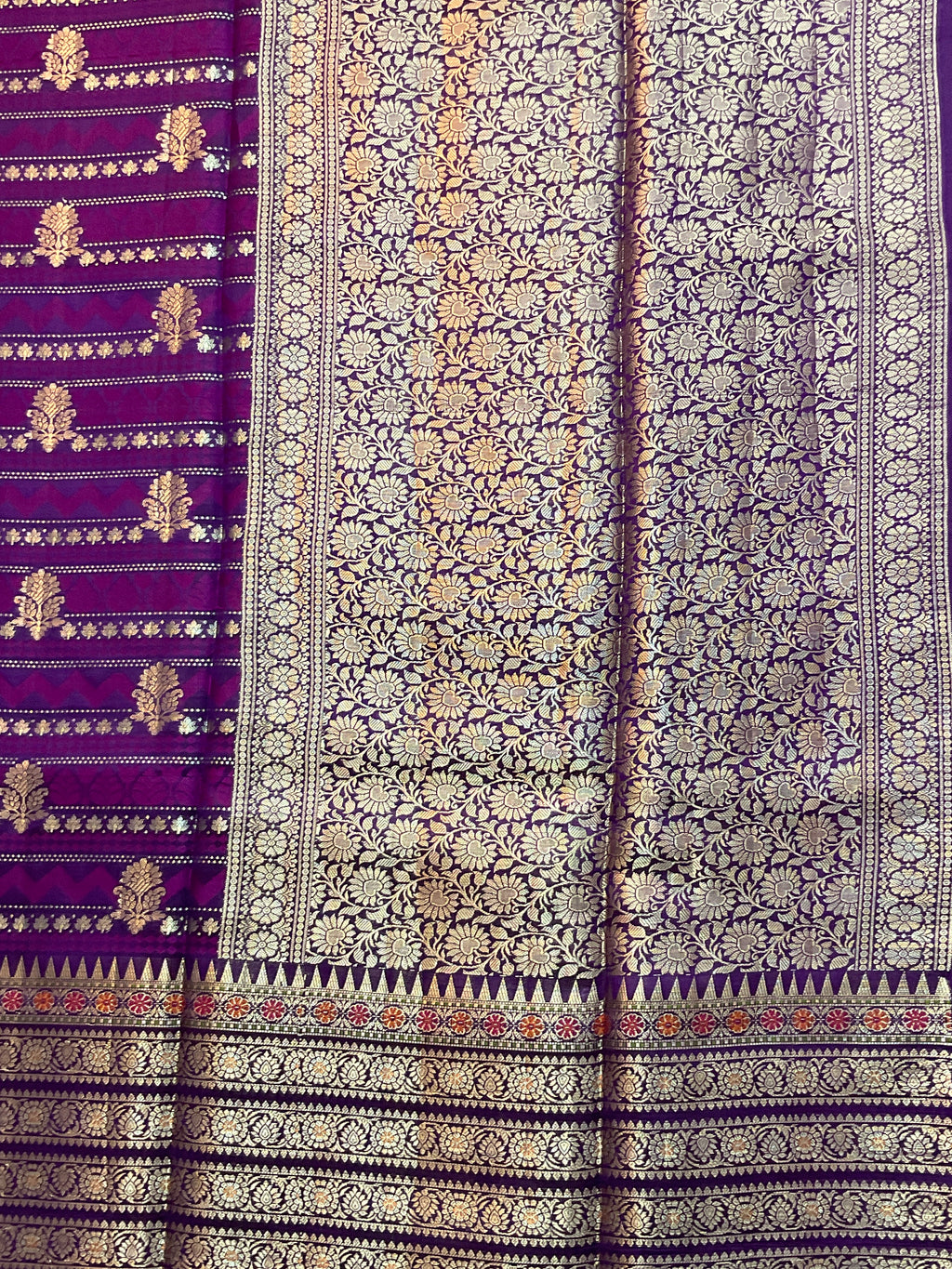 Purple Pure Banarasi Silk Saree