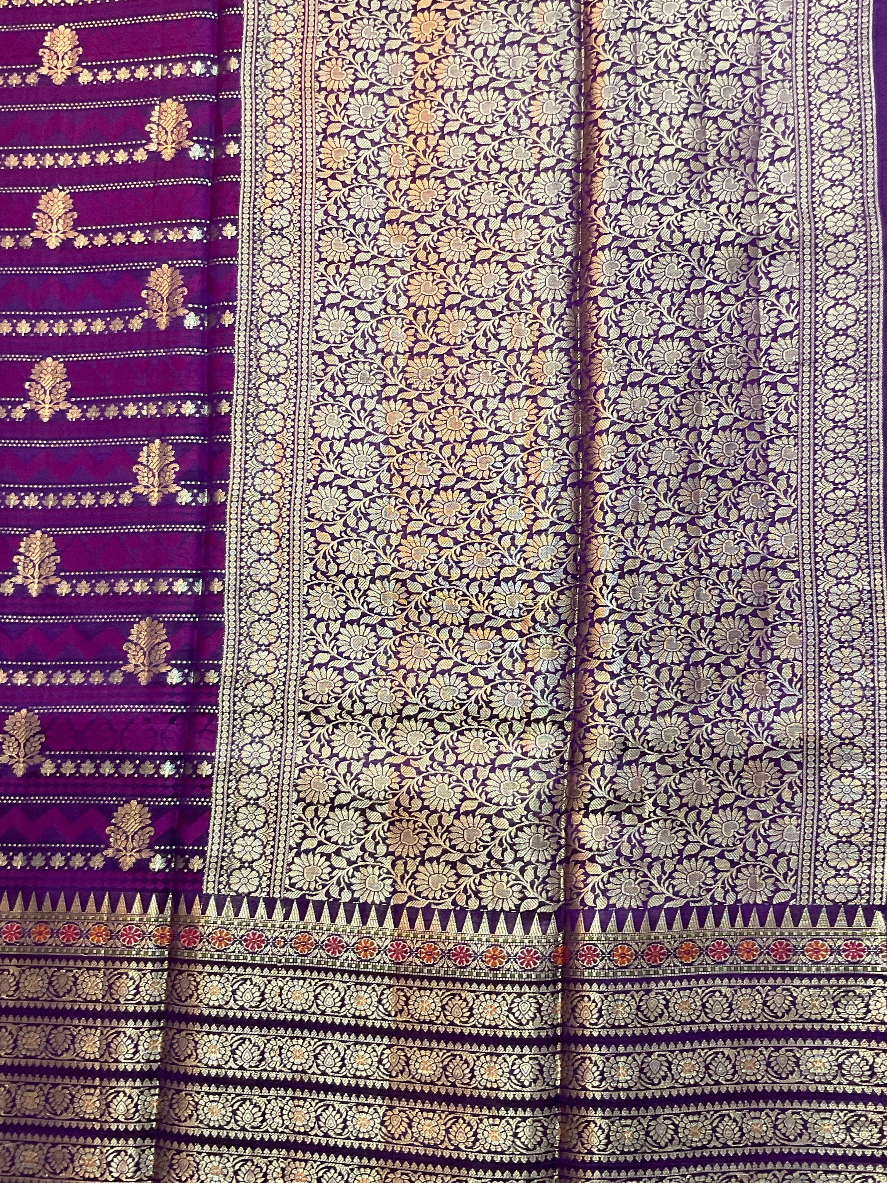 Purple Pure Banarasi Silk Saree