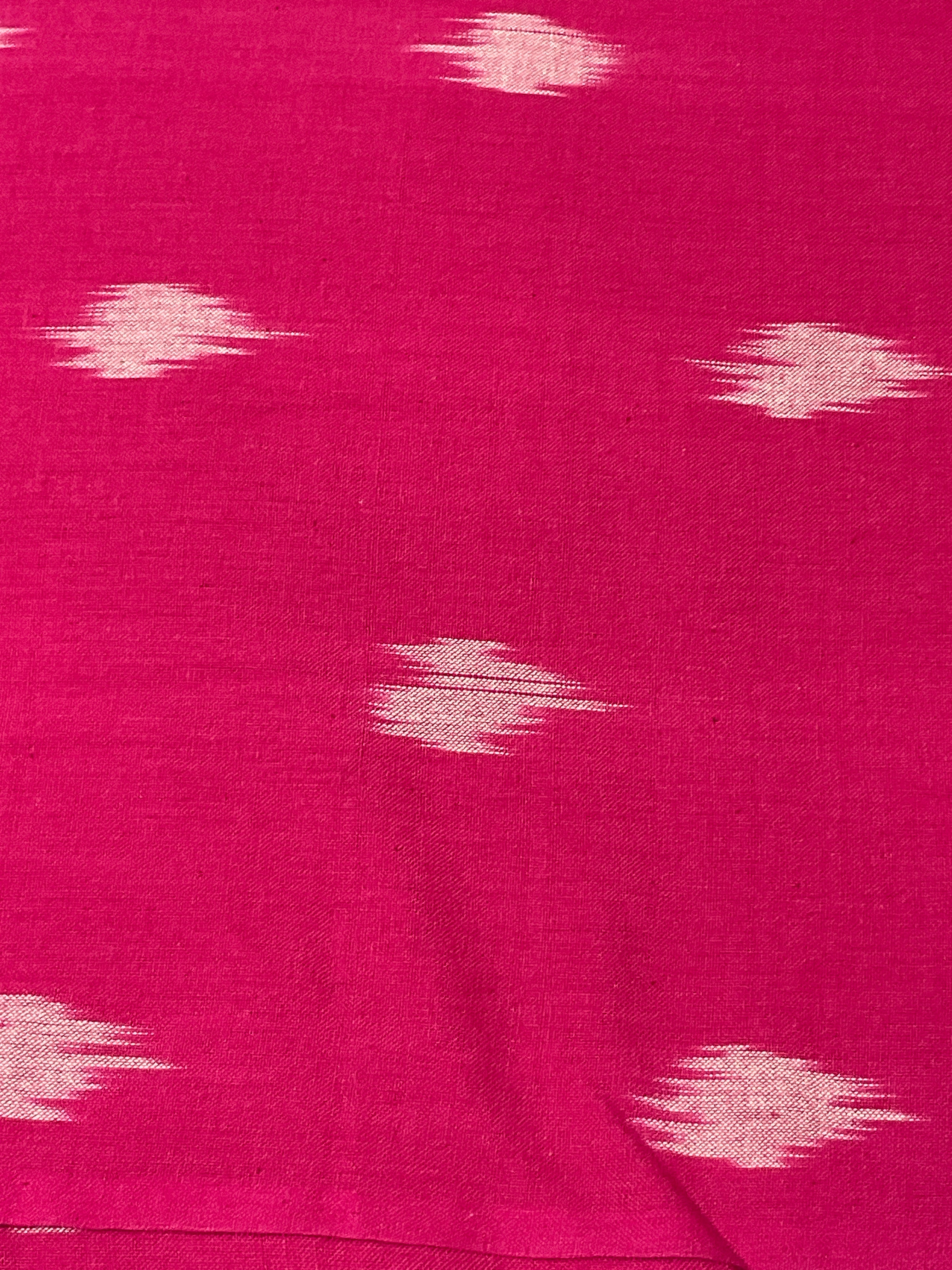 Pink Pochampally Ikat Cotton Fabric