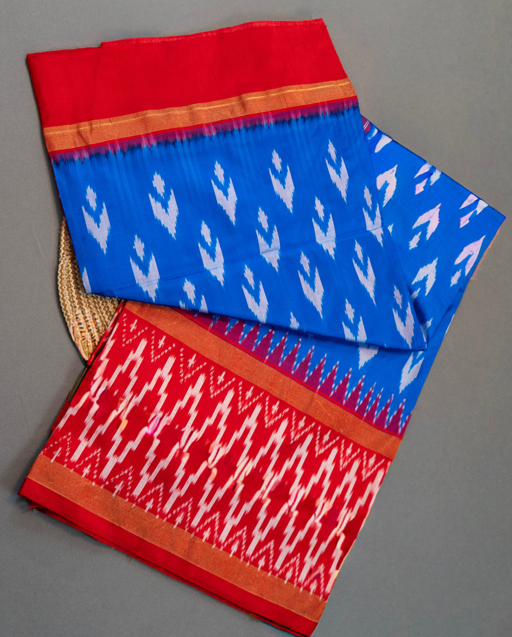 Blue Pochampally Ikat Silk Saree