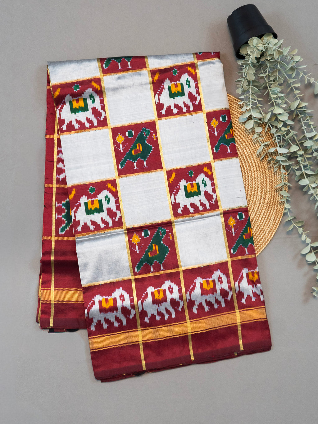 Ghat Chola Pochampally Silk Saree