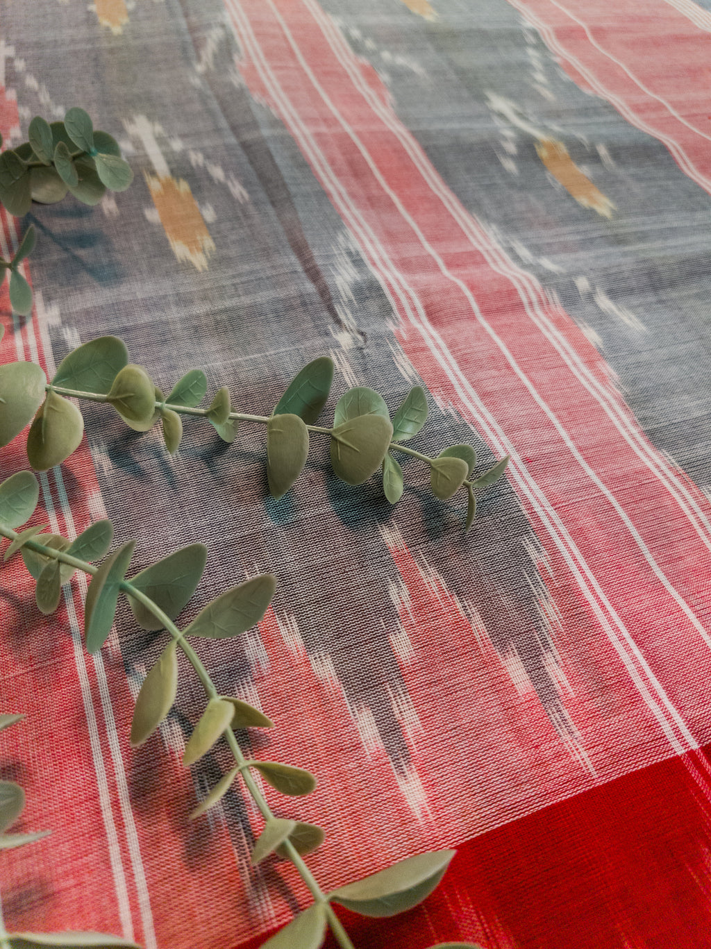 Grey Pochampally Cotton Saree