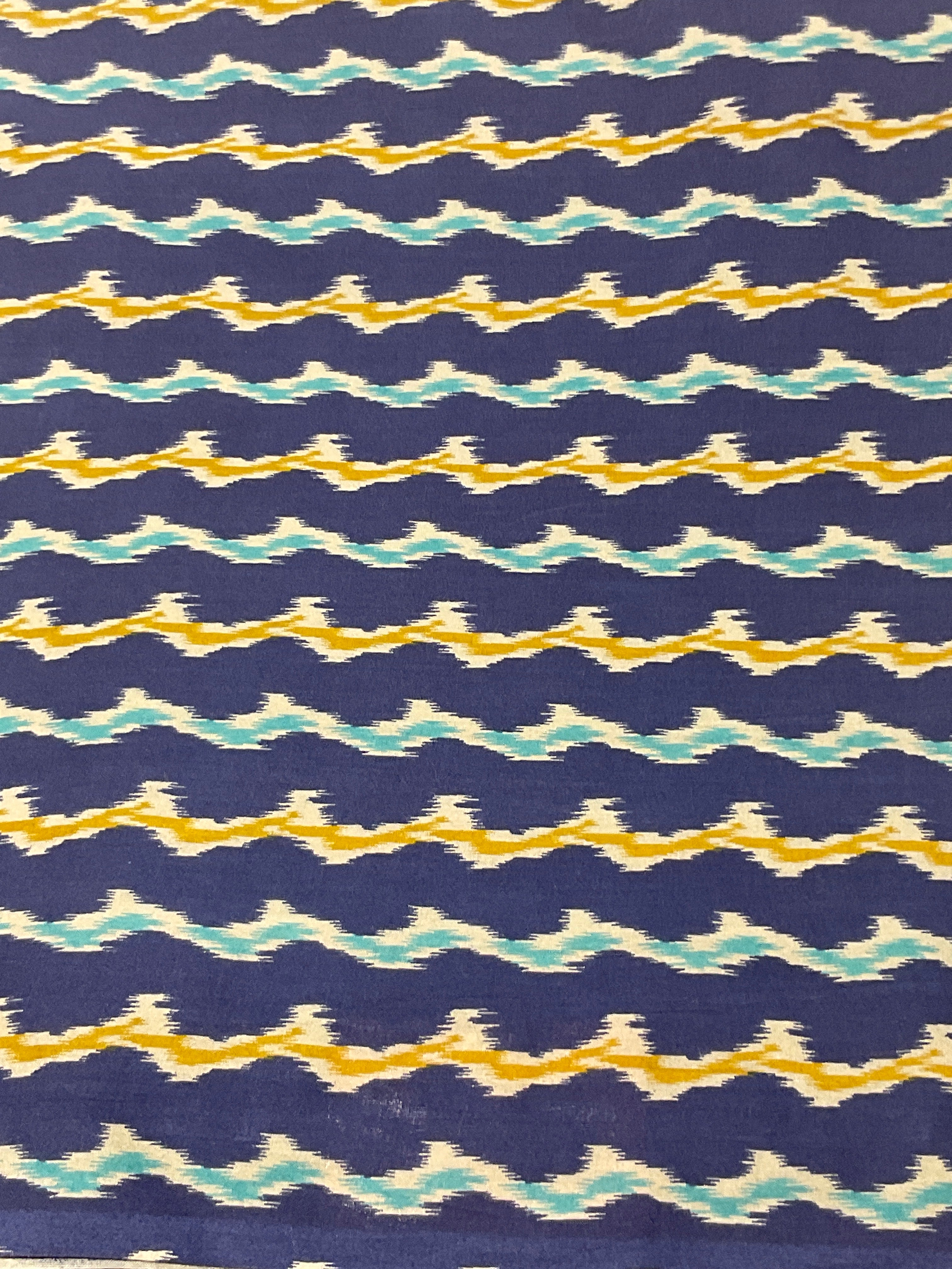Deep Blue Pochampally Thaan Fabric