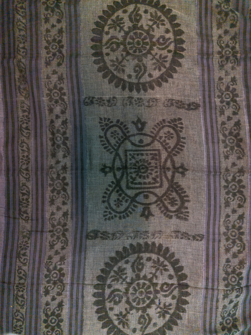 Grey Pochampally Cotton Saree