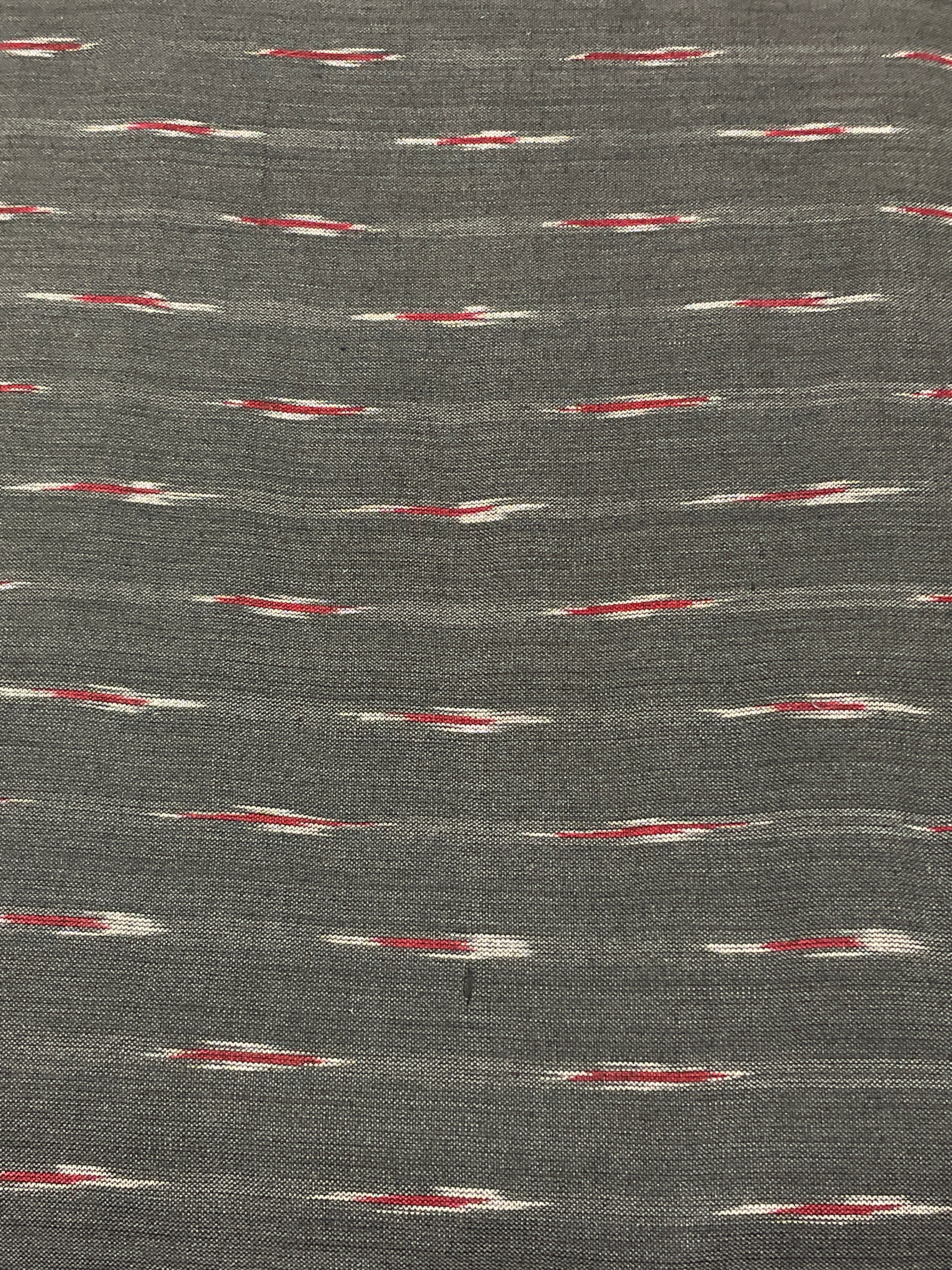 Grey Pochampally Ikat Cotton Fabric