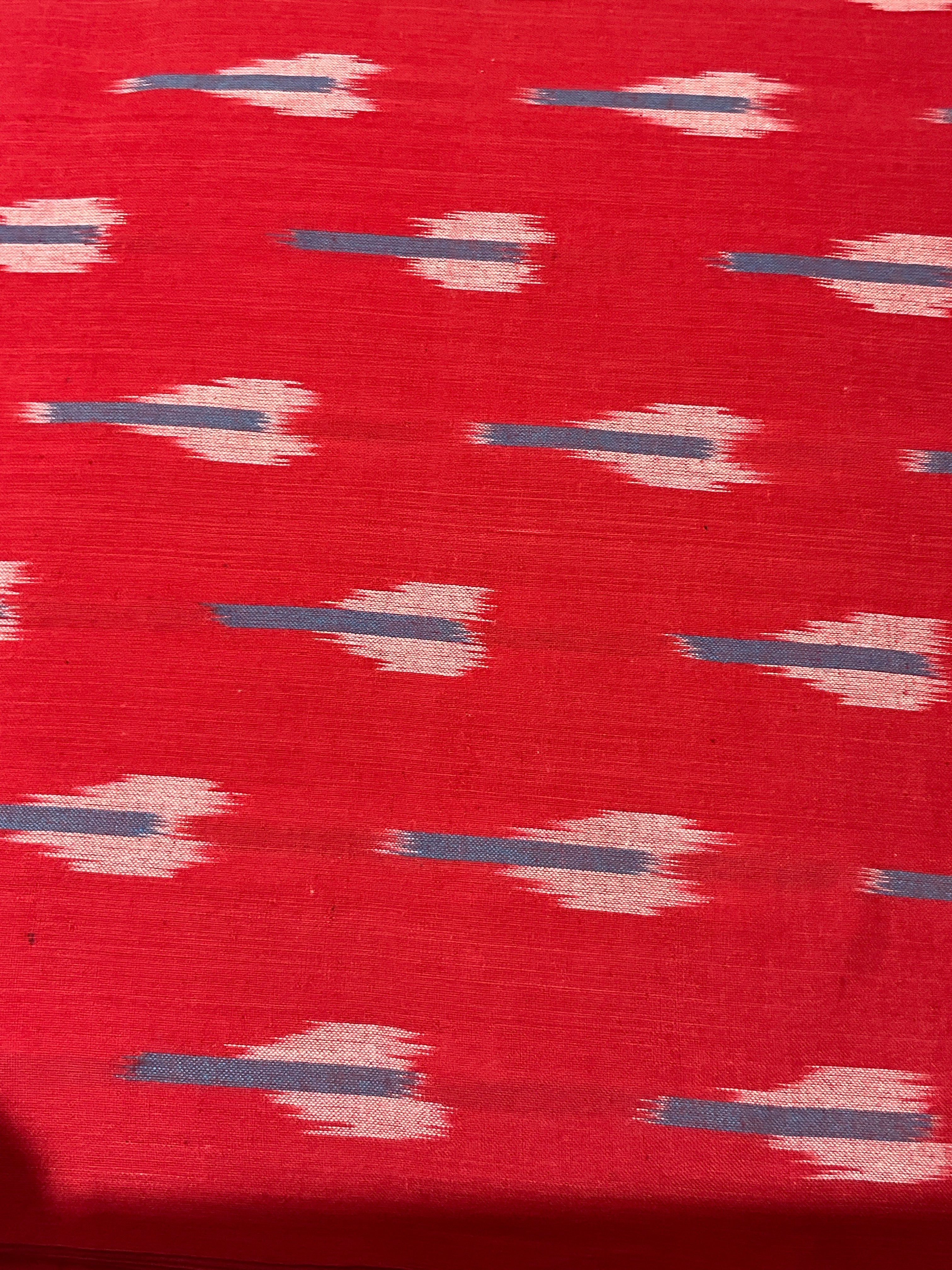 Red Pochampally Cotton Fabric