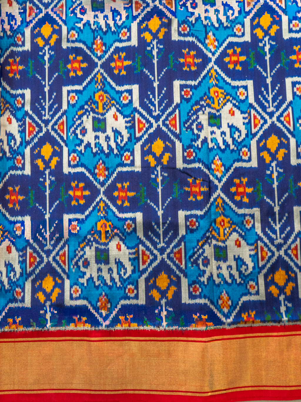 Blue Pochampally Ikat Silk Saree