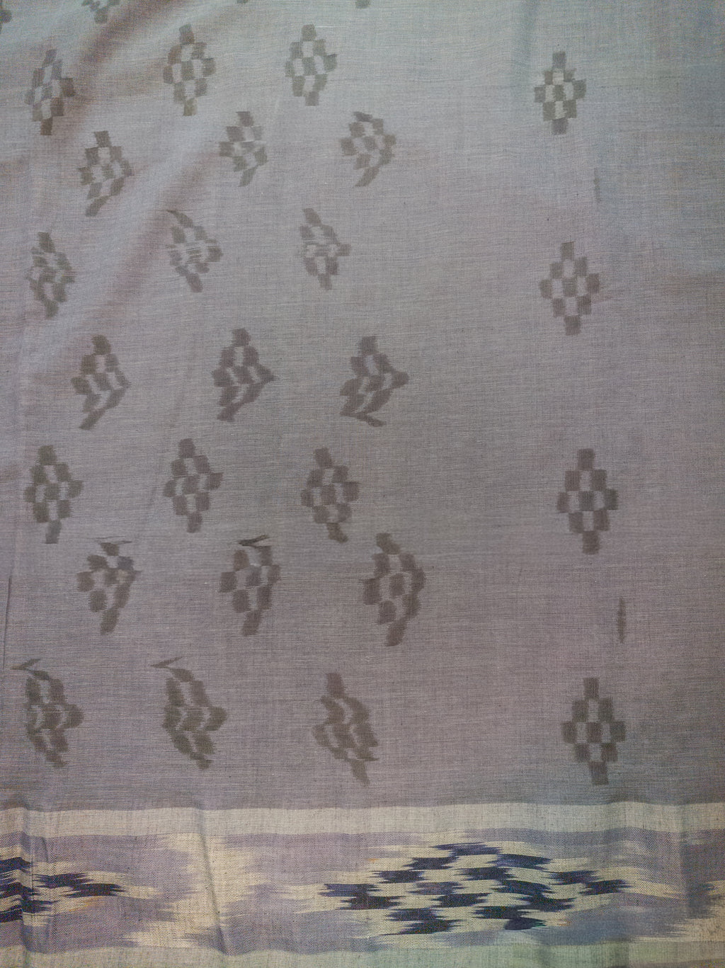 Blue Pochampally Cotton Saree