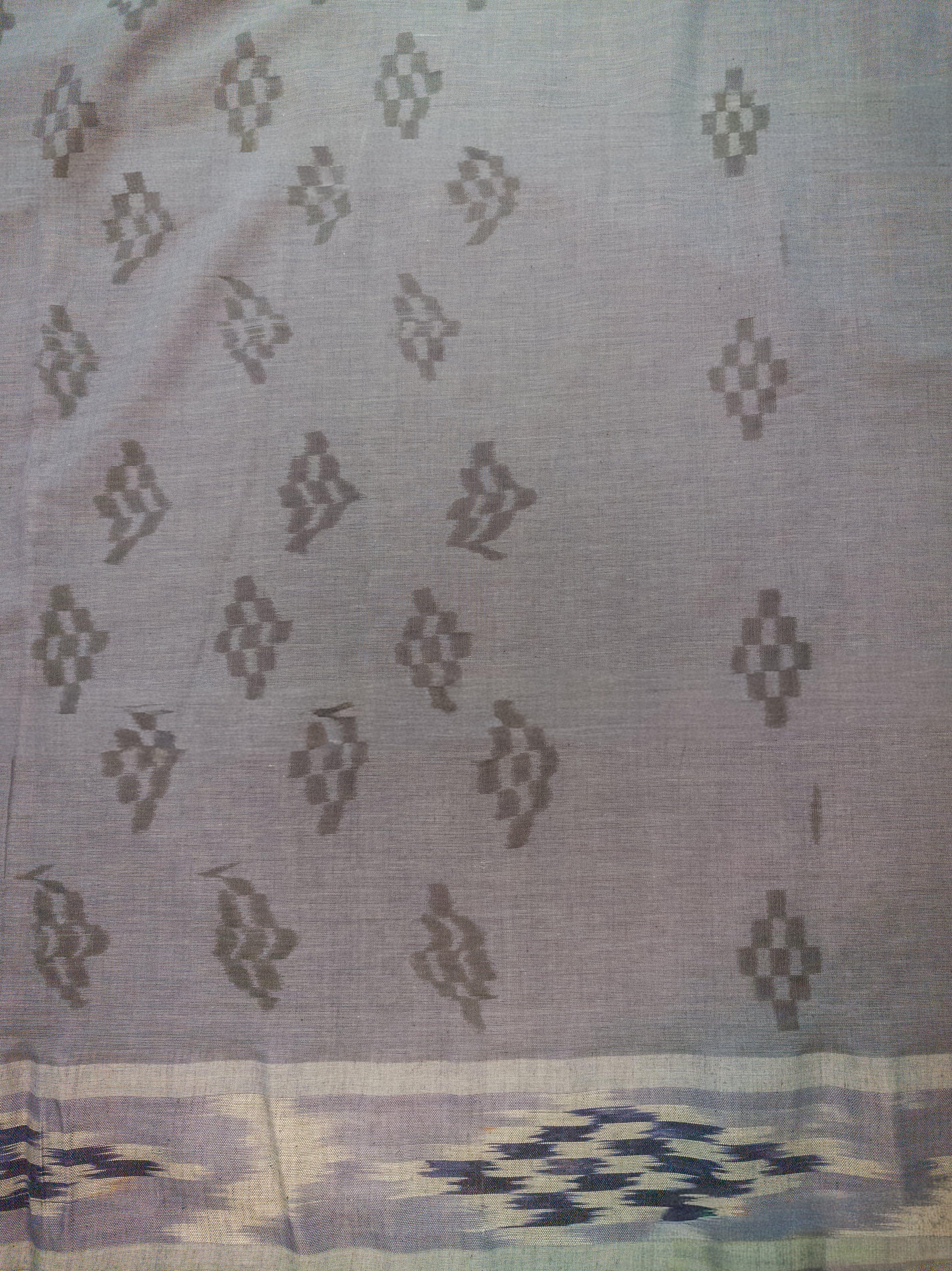 Blue Pochampally Cotton Saree