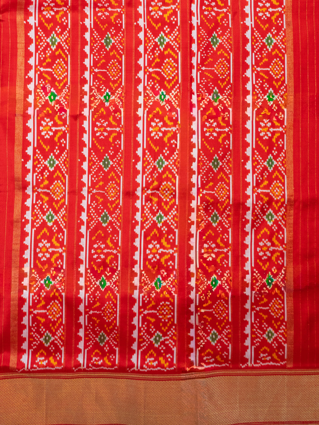 Deep Red Pochampally Bandhini Saree