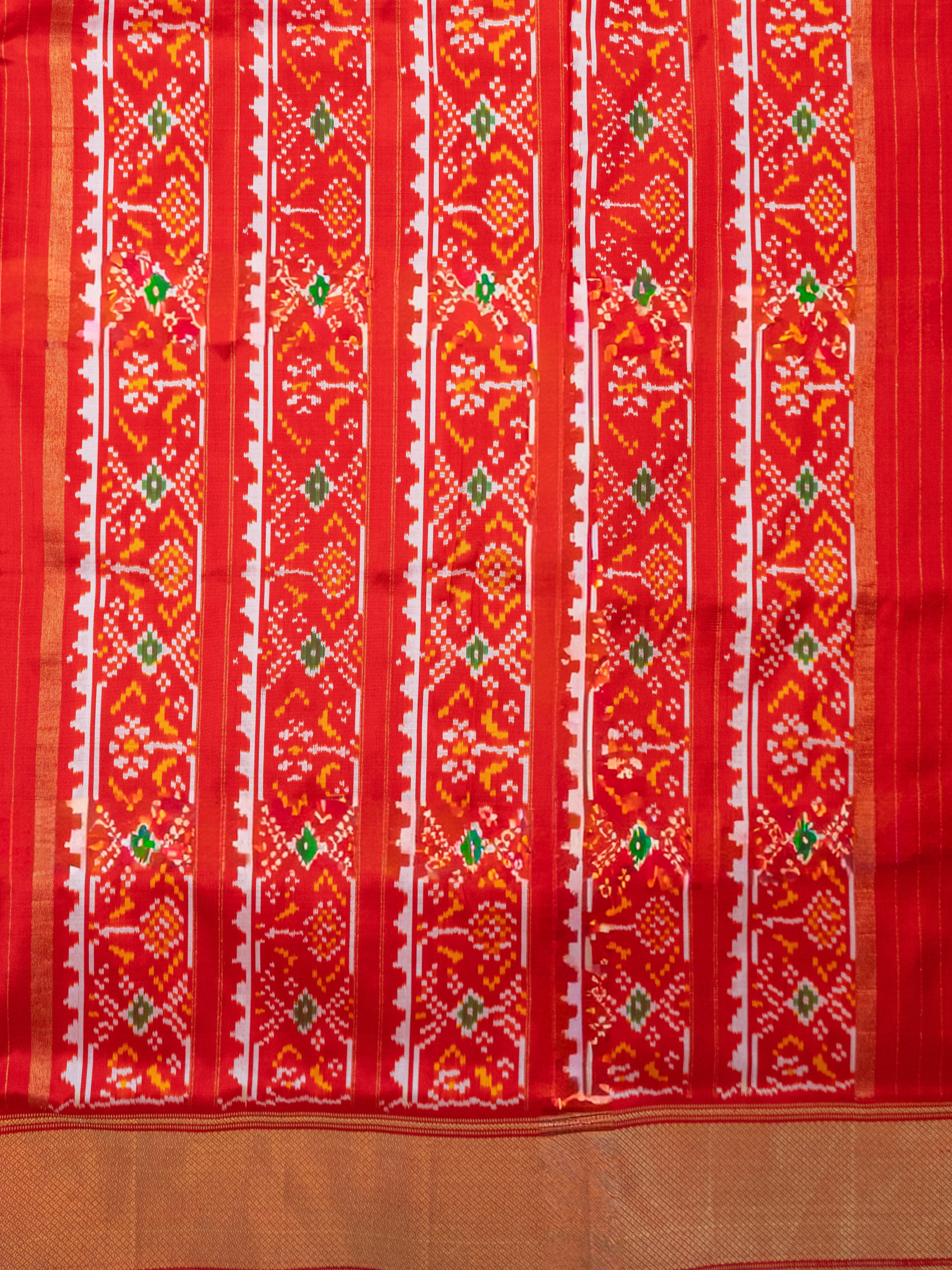 Deep Red Pochampally Bandhini Saree