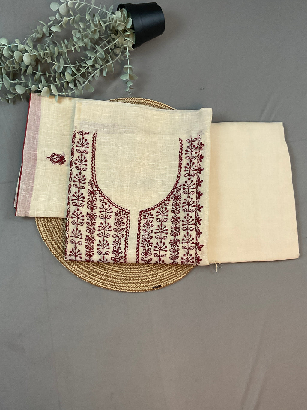 Kalamkari Threadwork Dress Material