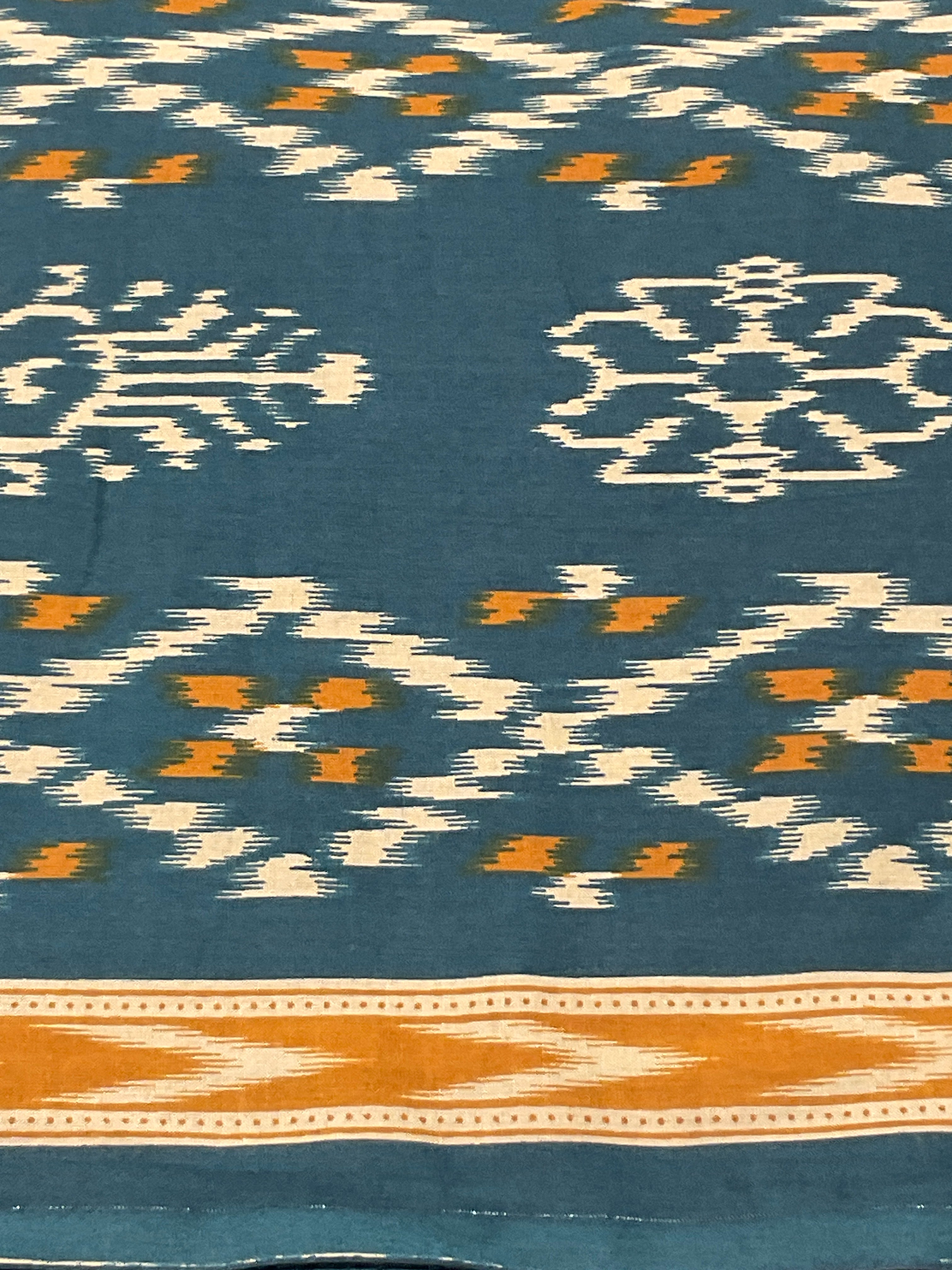 Rama Blue Pochampally Thaan Fabric