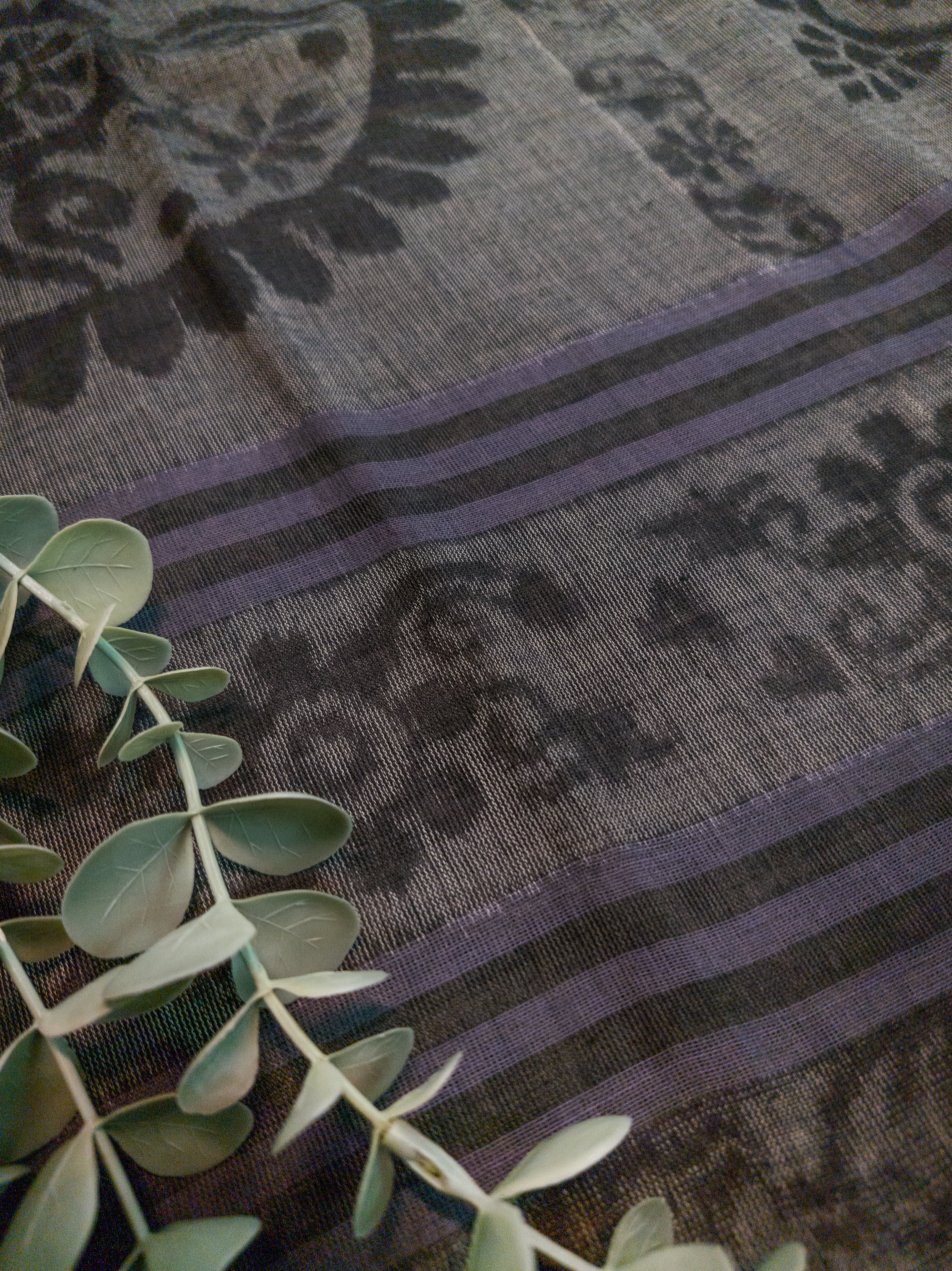 Grey Pochampally Cotton Saree