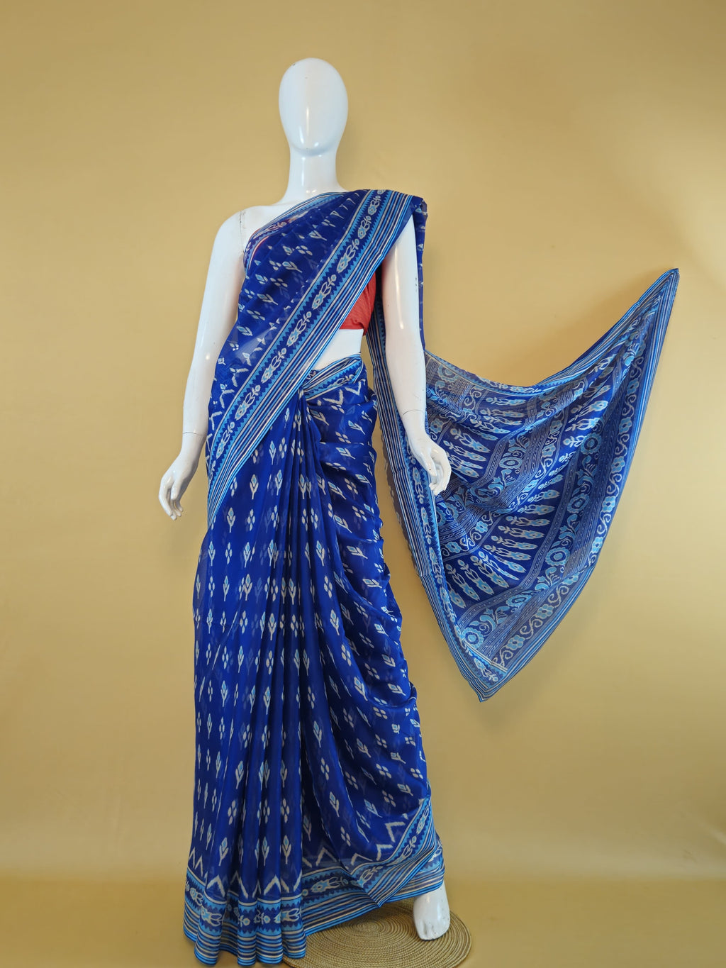 Garden Vareli Nova Nara Chiffon Saree with Blouse — Cream