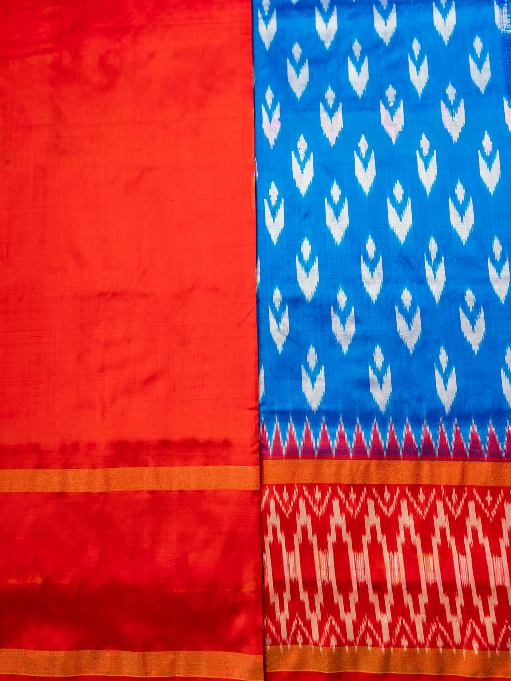 Blue Pochampally Ikat Silk Saree