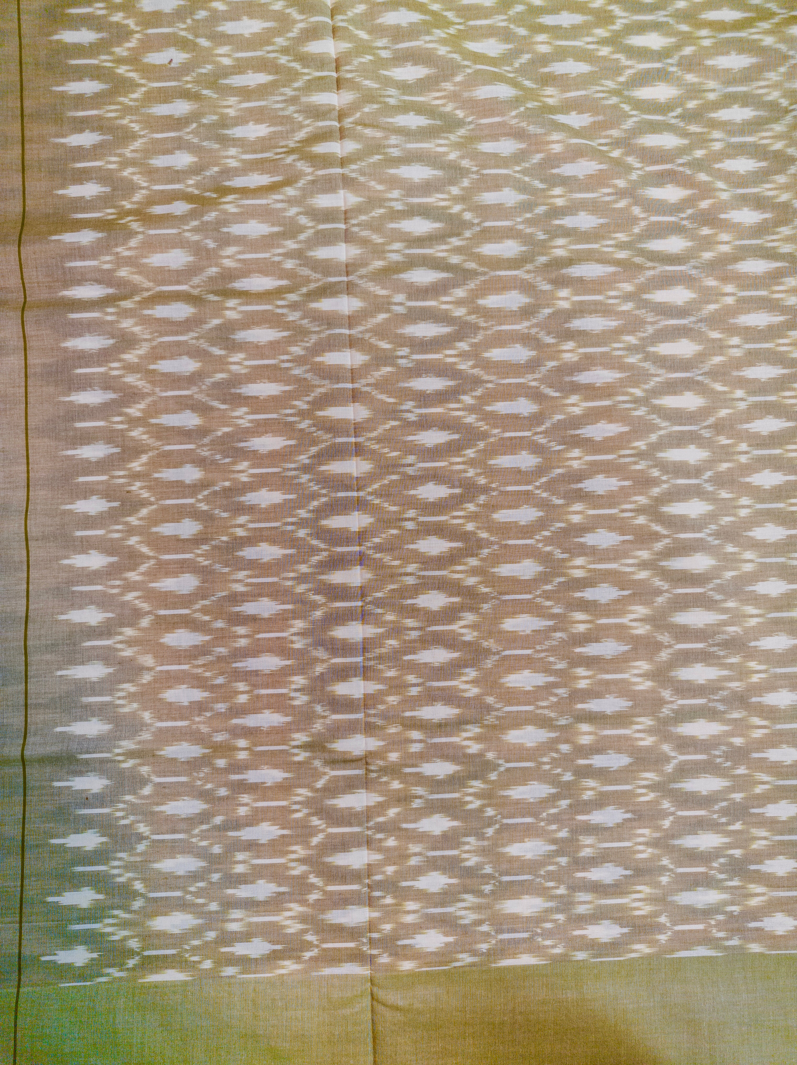 Green Pochampally Ikat Cotton Saree
