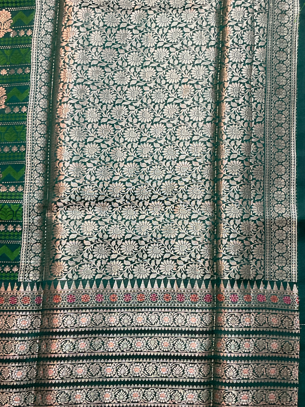 Green Pure Banarasi Silk Saree