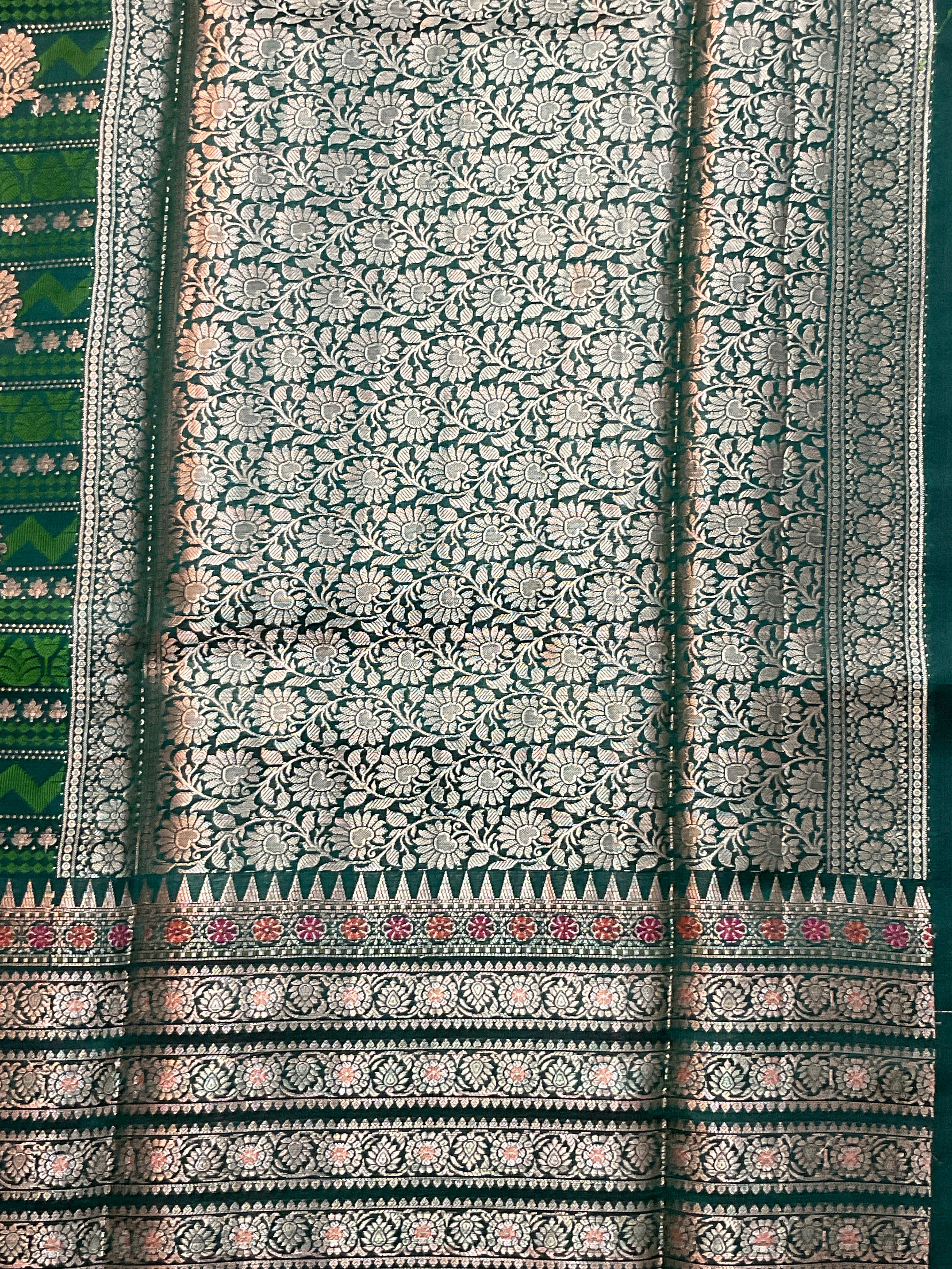 Green Pure Banarasi Silk Saree