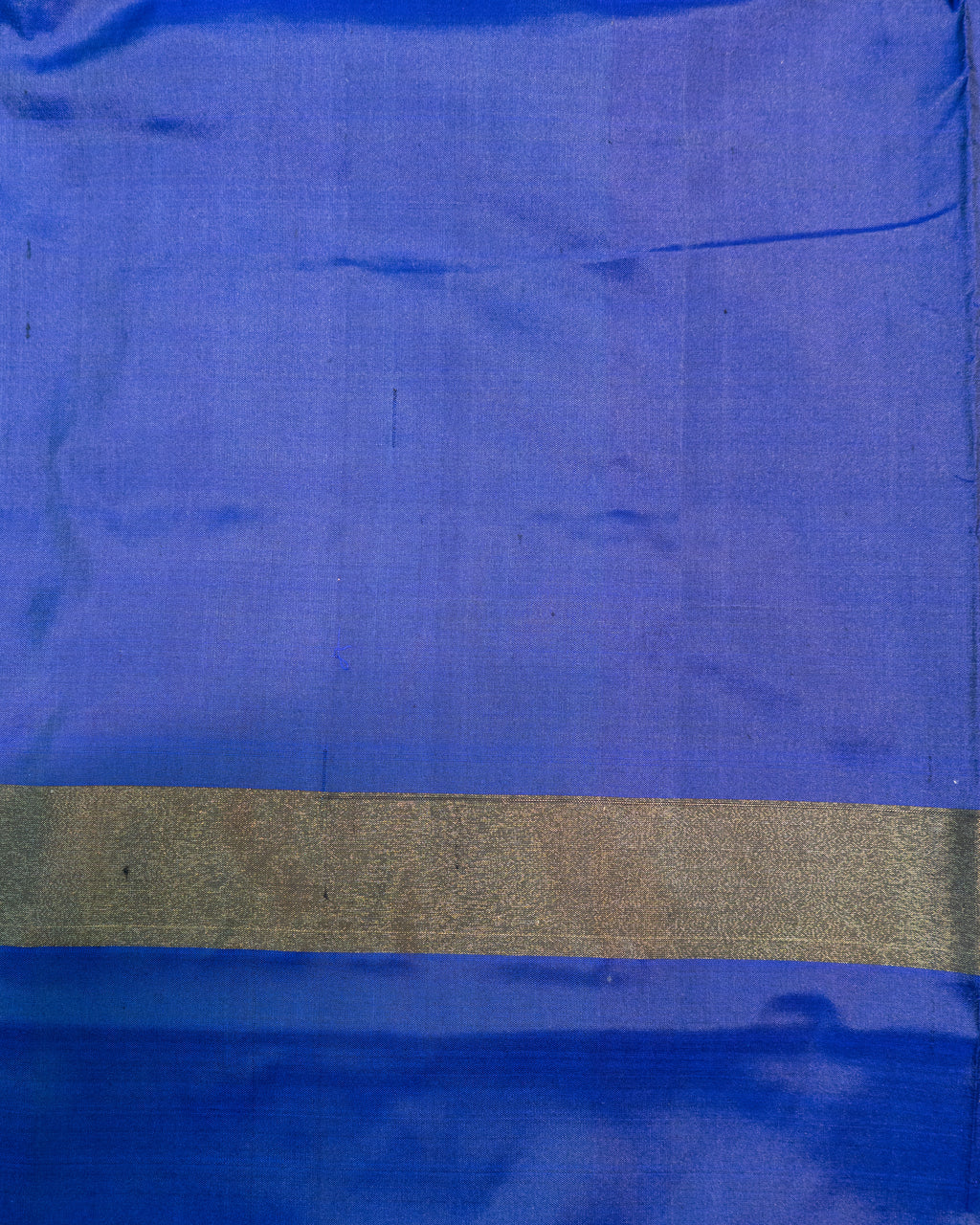 Sky Blue Pochampally Double Ikat Pure Silk Saree — Royal Blue Ikat Border & Pallu, Red Zari Blouse