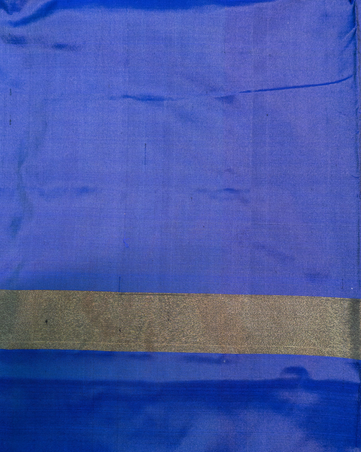 Sky Blue Pochampally Double Ikat Pure Silk Saree — Royal Blue Ikat Border & Pallu, Red Zari Blouse