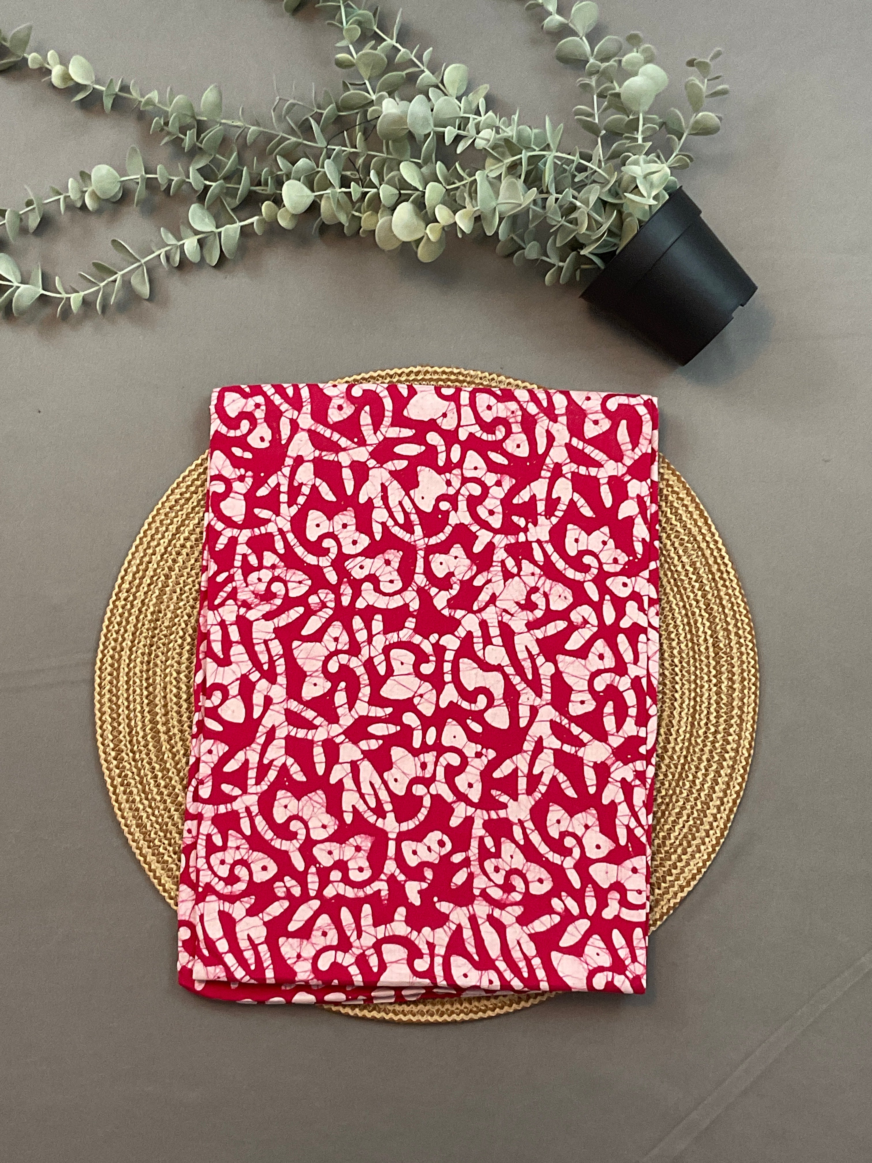 Pink Hand Batik Print Cotton Dress Material – Unstitched 3-Piece Suit