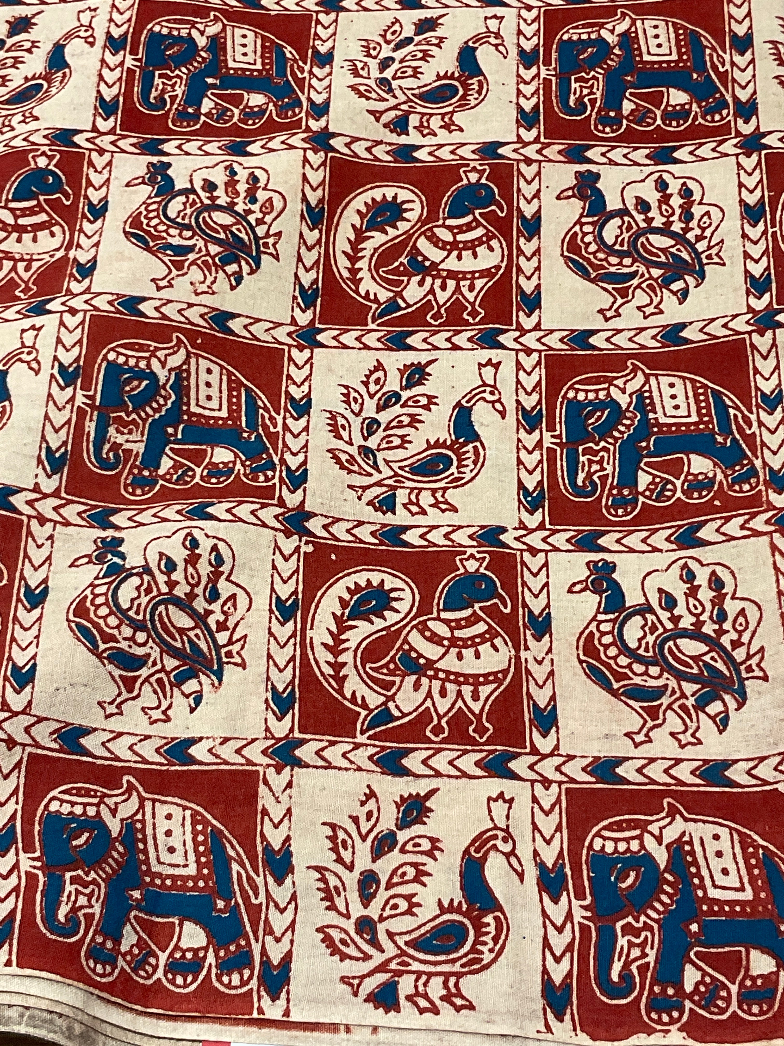 Kalamkari Vareli Printed Cotton Fabric