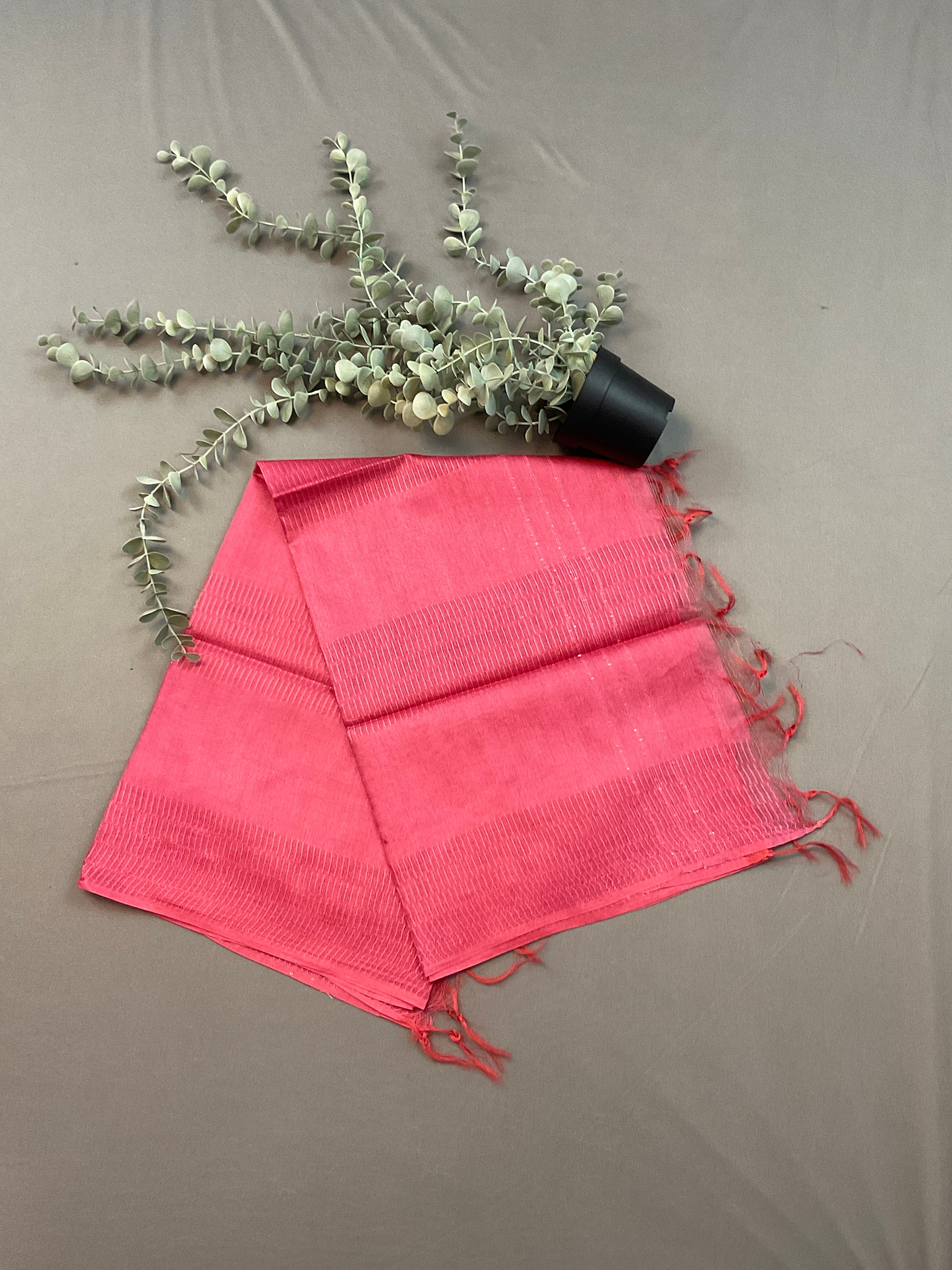 Pink Handloom Silk Designer Dress Material – Unstitched 3-Piece Suit with Woven Dupatta