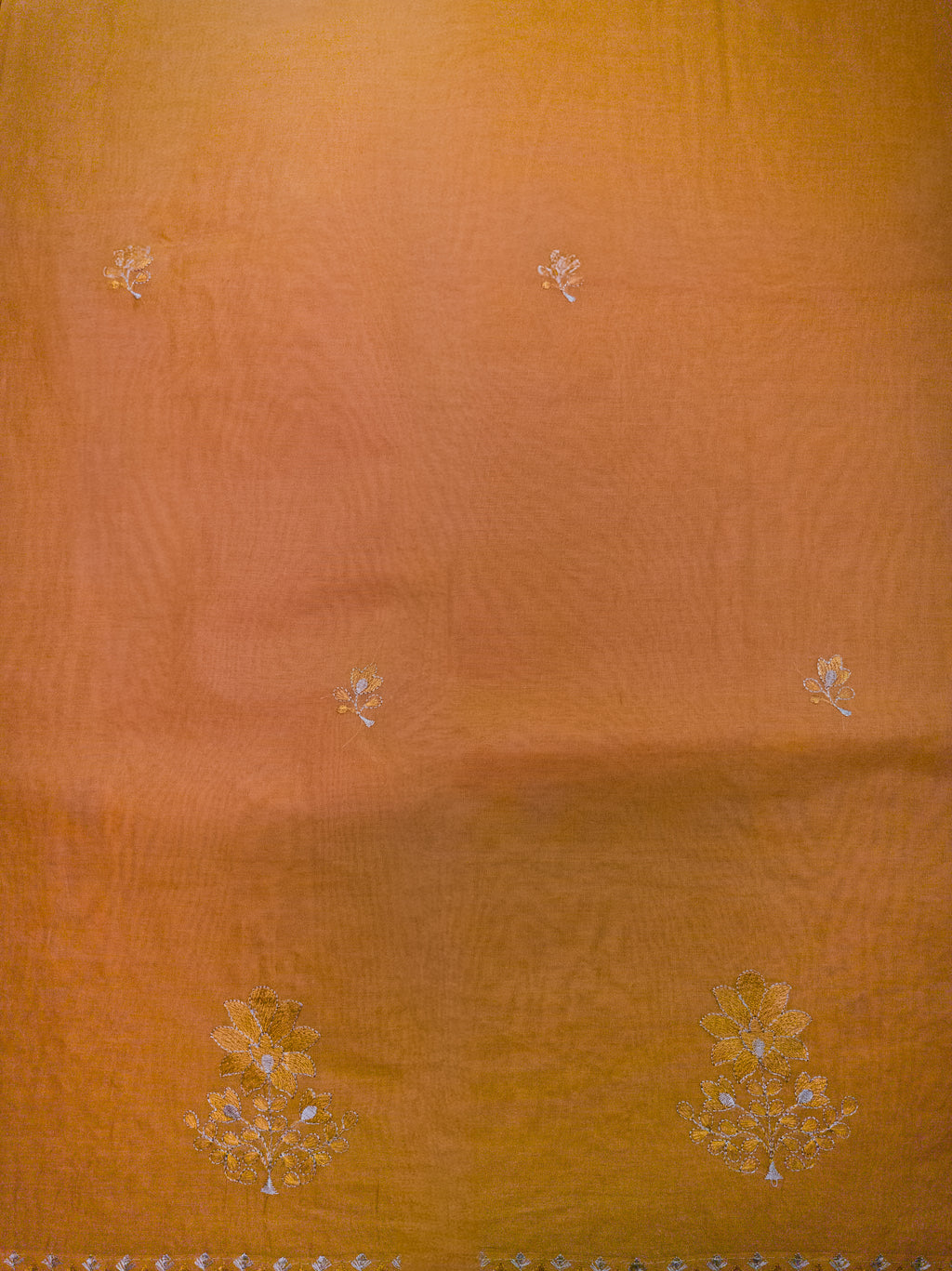 Pink Hand-Embroidered Mul Cotton Saree