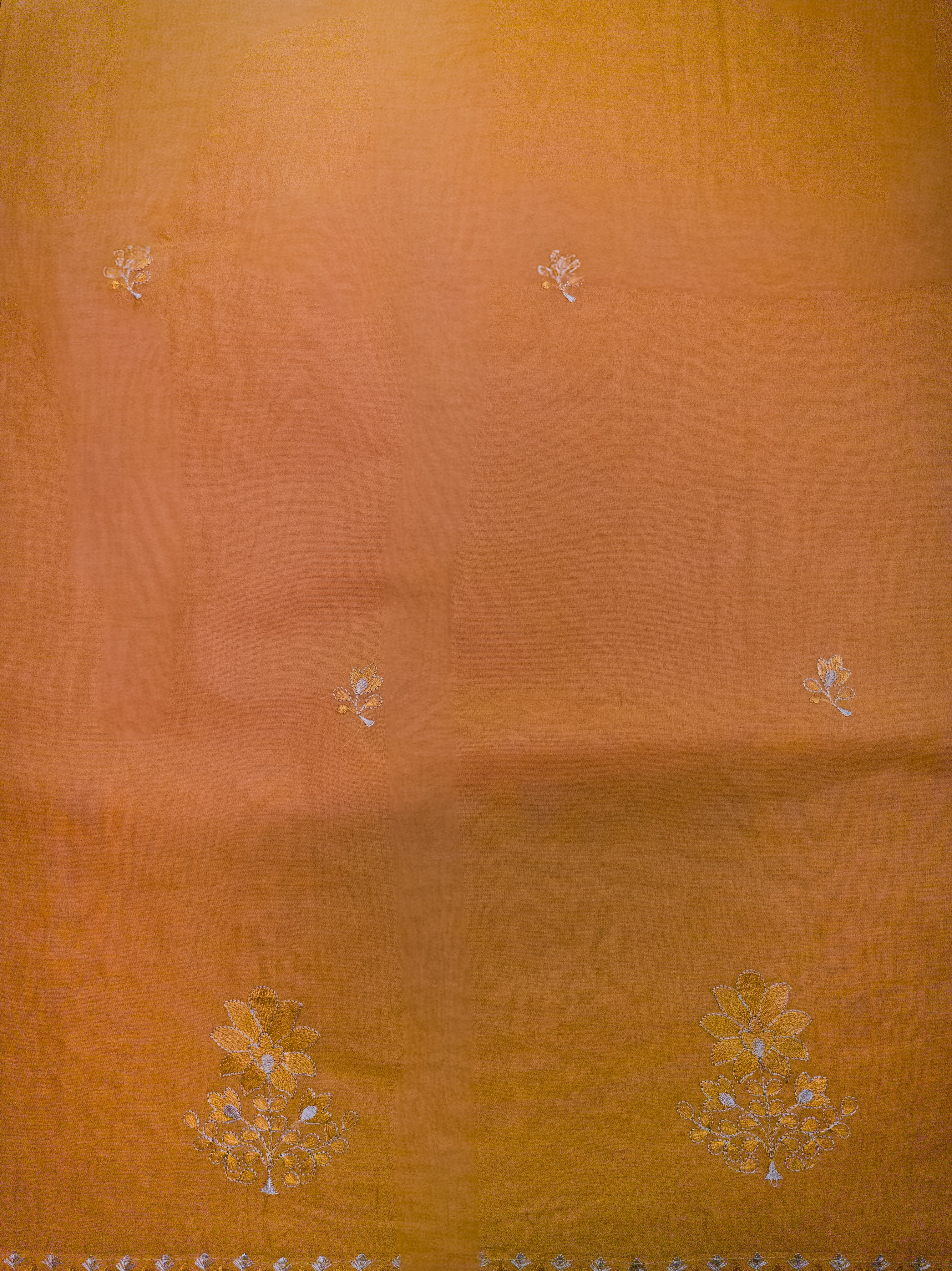Pink Hand-Embroidered Mul Cotton Saree