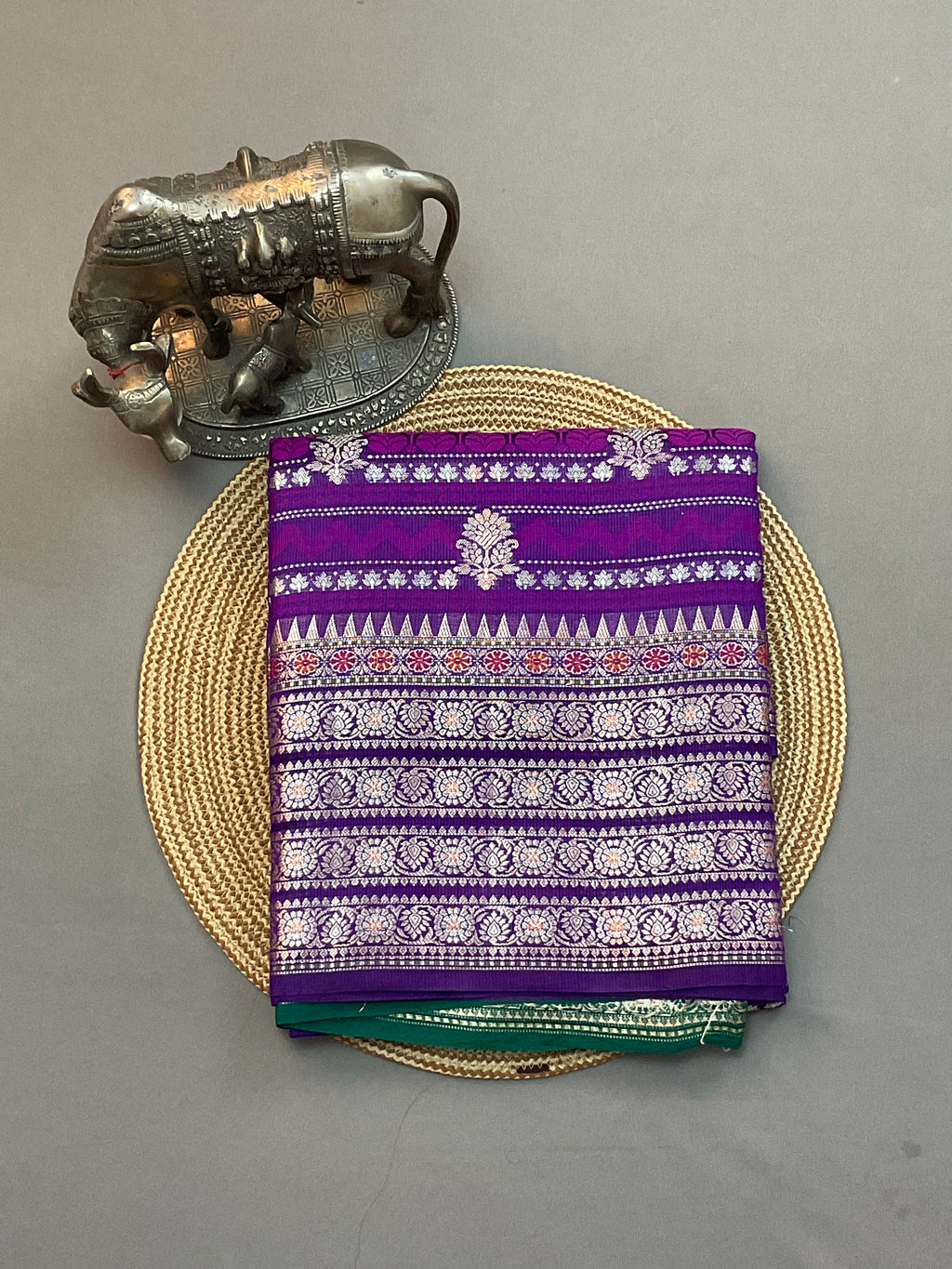Purple Pure Banarasi Silk Saree
