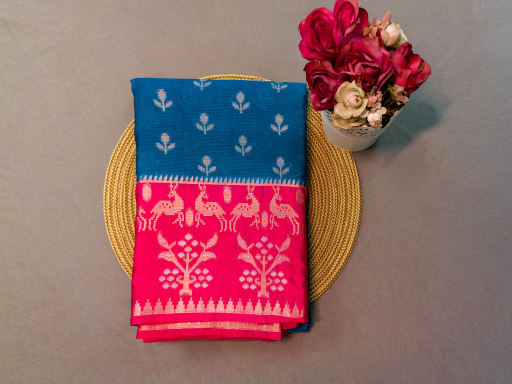 Royal Blue Pochampally Silk Saree