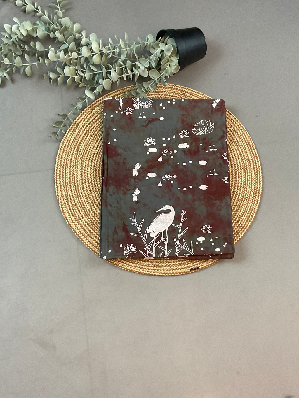 Grey & Maroon Batik Dress Material