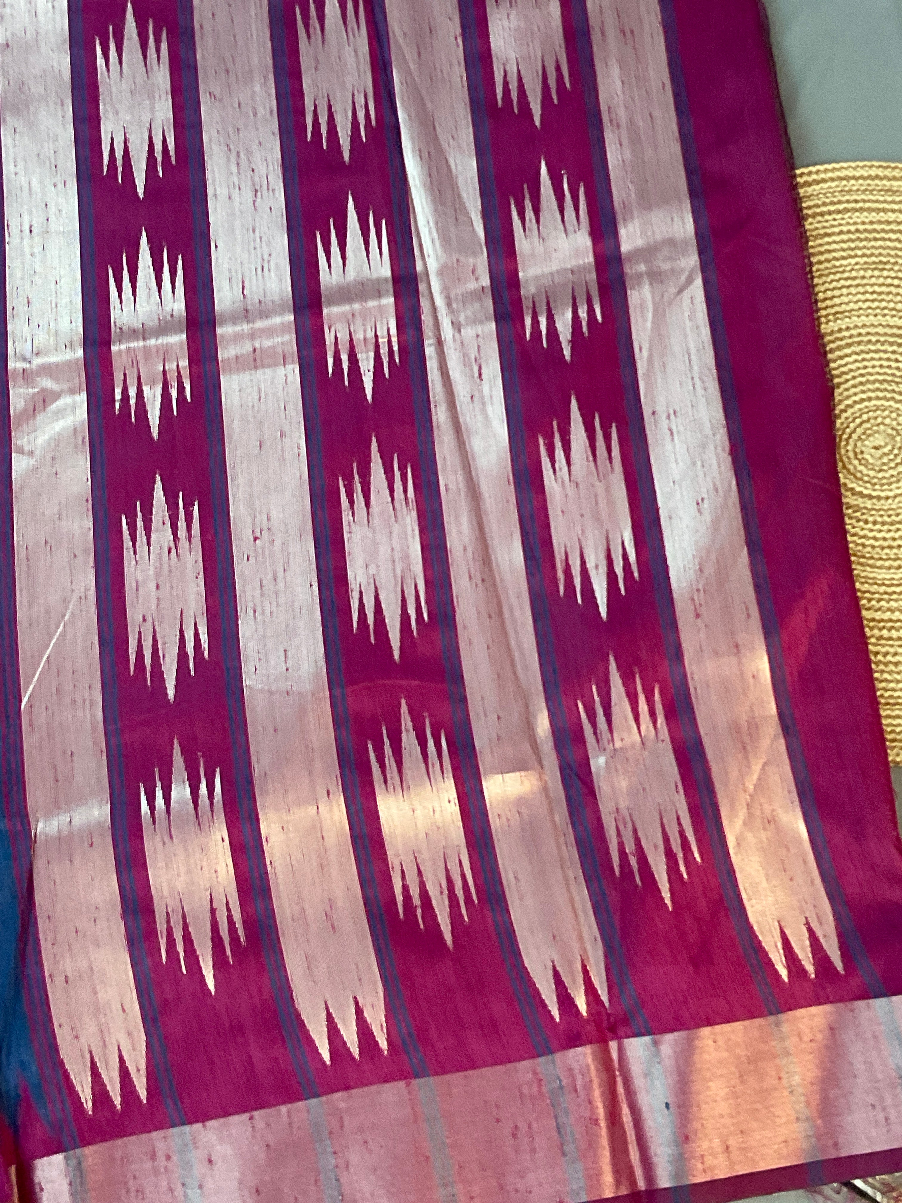 Blue Nizami Raw Silk Saree