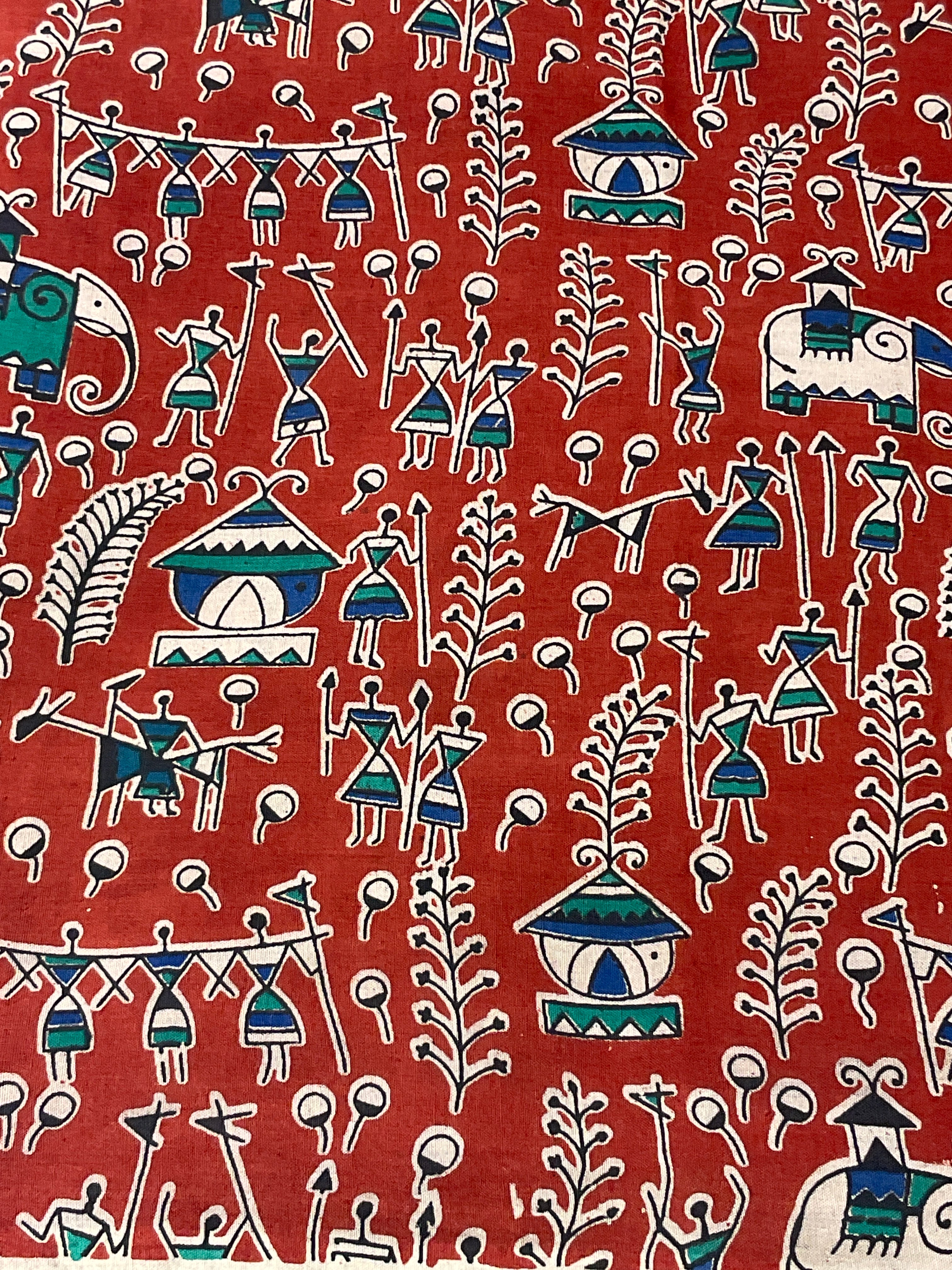 Kalamkari Vareli Printed Cotton Fabric
