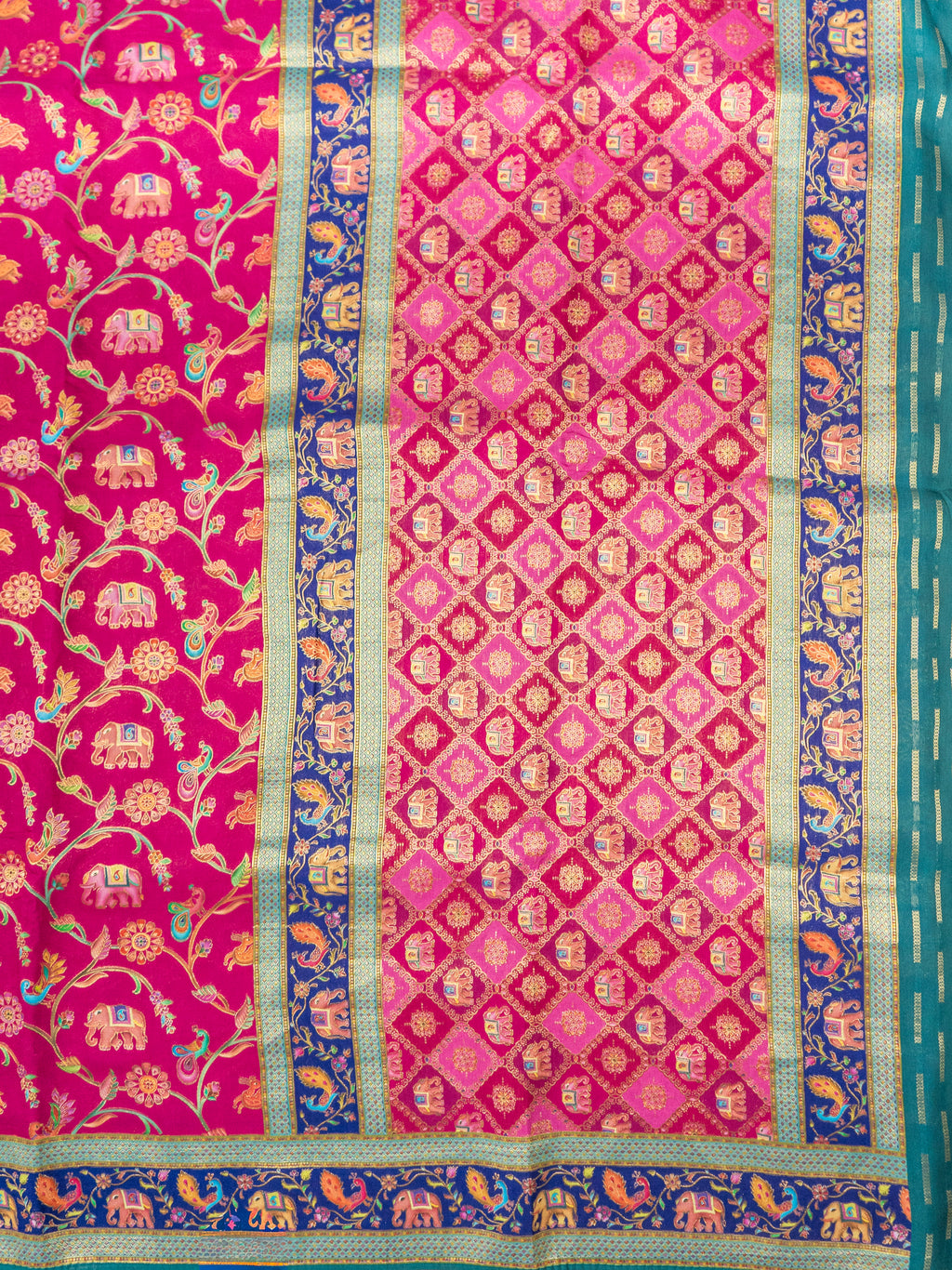 Baby Pink Rajwada Elephant Saree