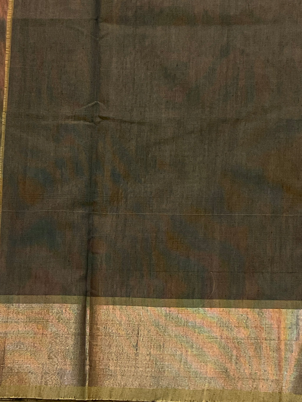 Orange & Green Pochampally Sico Silk Saree