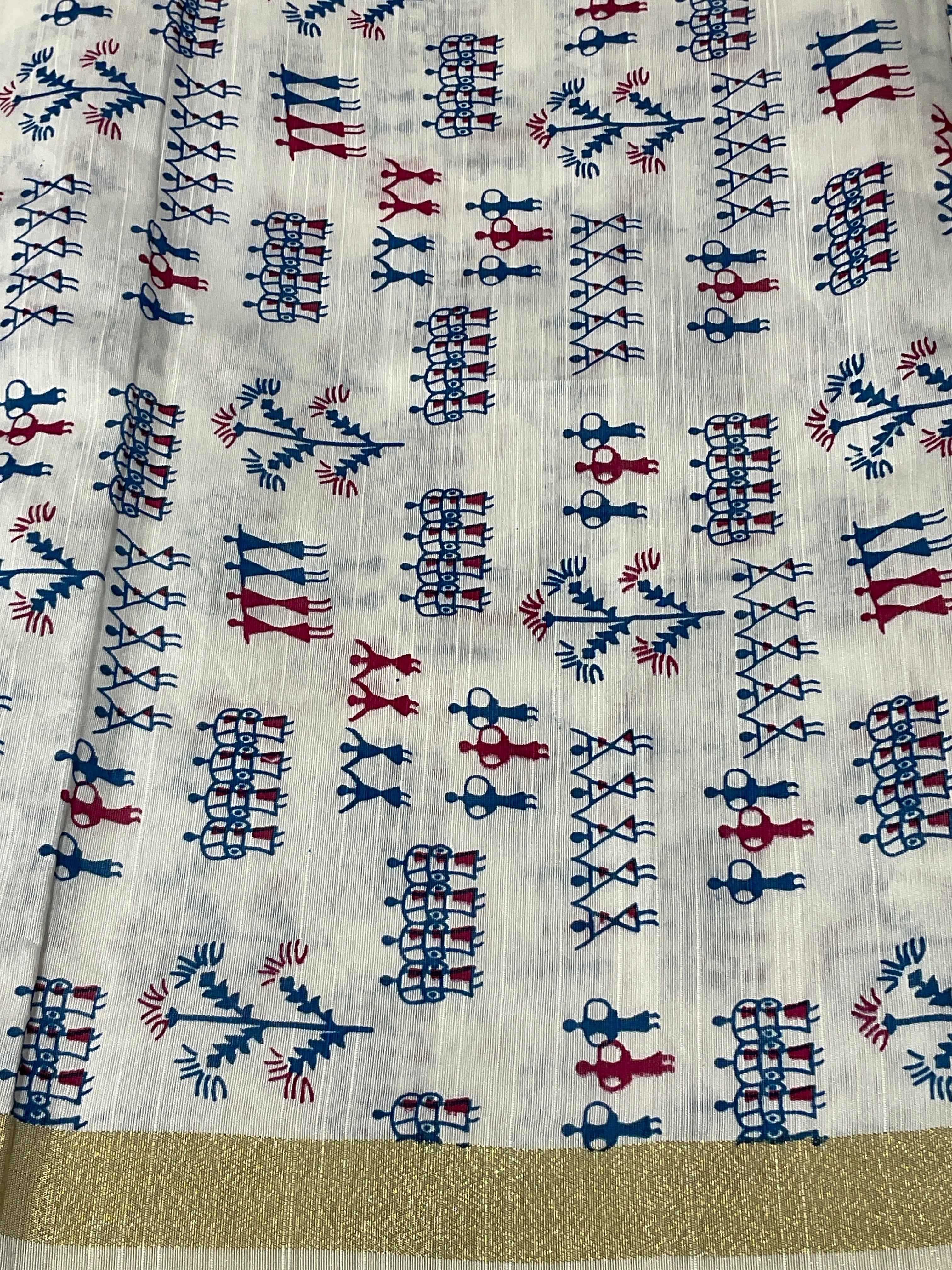 Kalamkari Vareli Printed Cotton Fabric