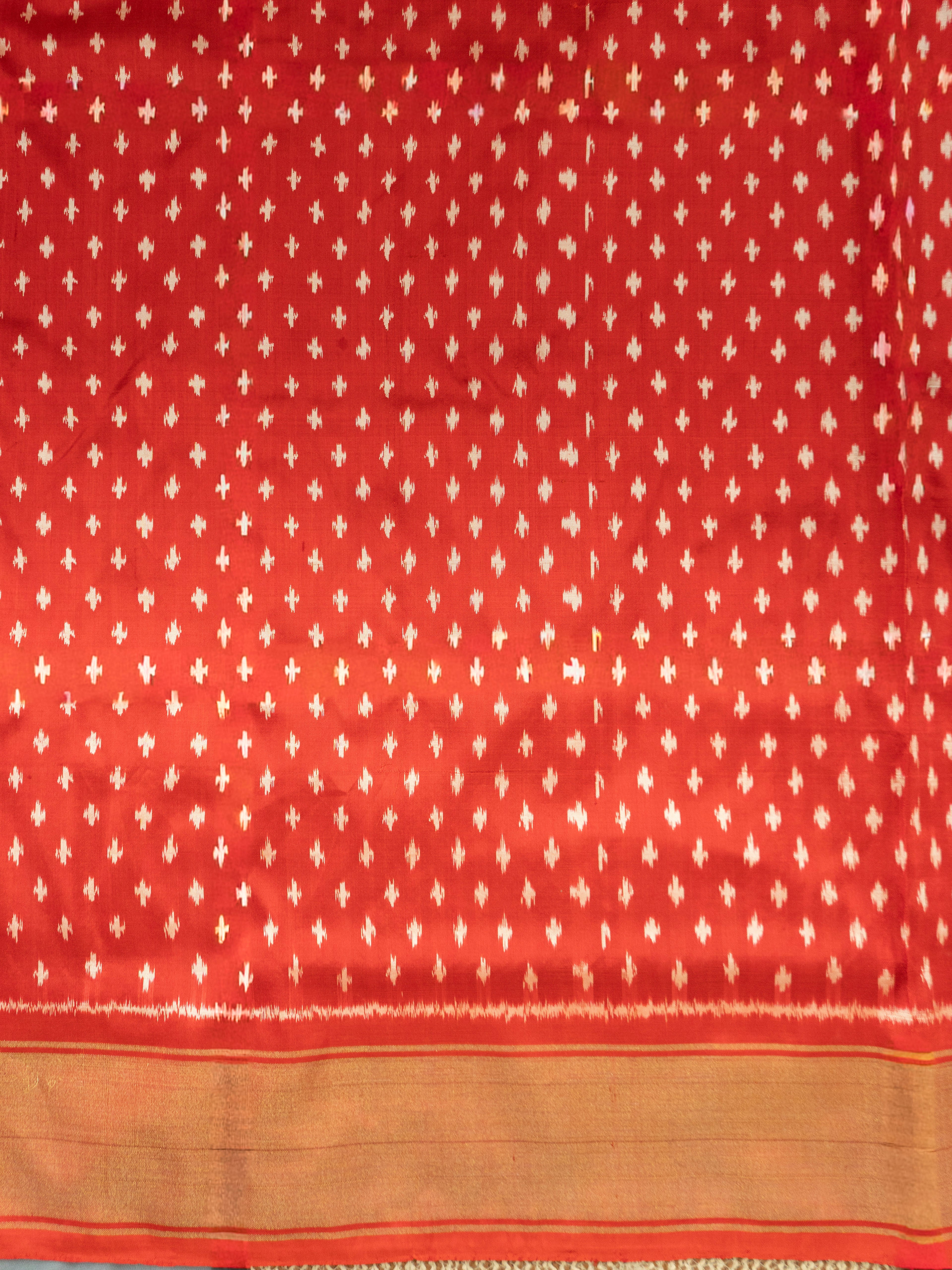 Black Pochampally Ikat Silk Saree